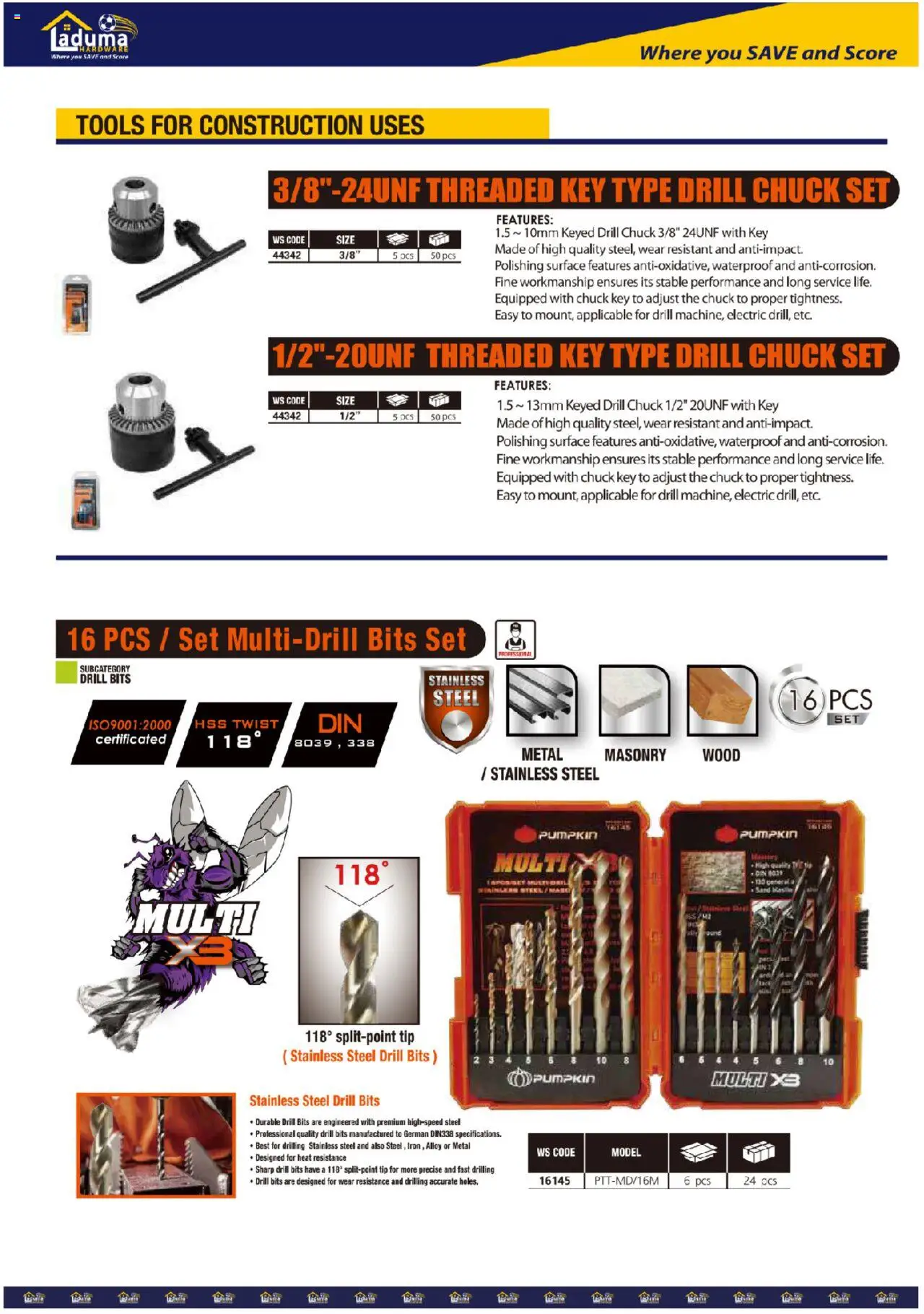 New Laduma Hardware catalogue – valid from 01.06.2024 | Page: 3 | Products: Drill