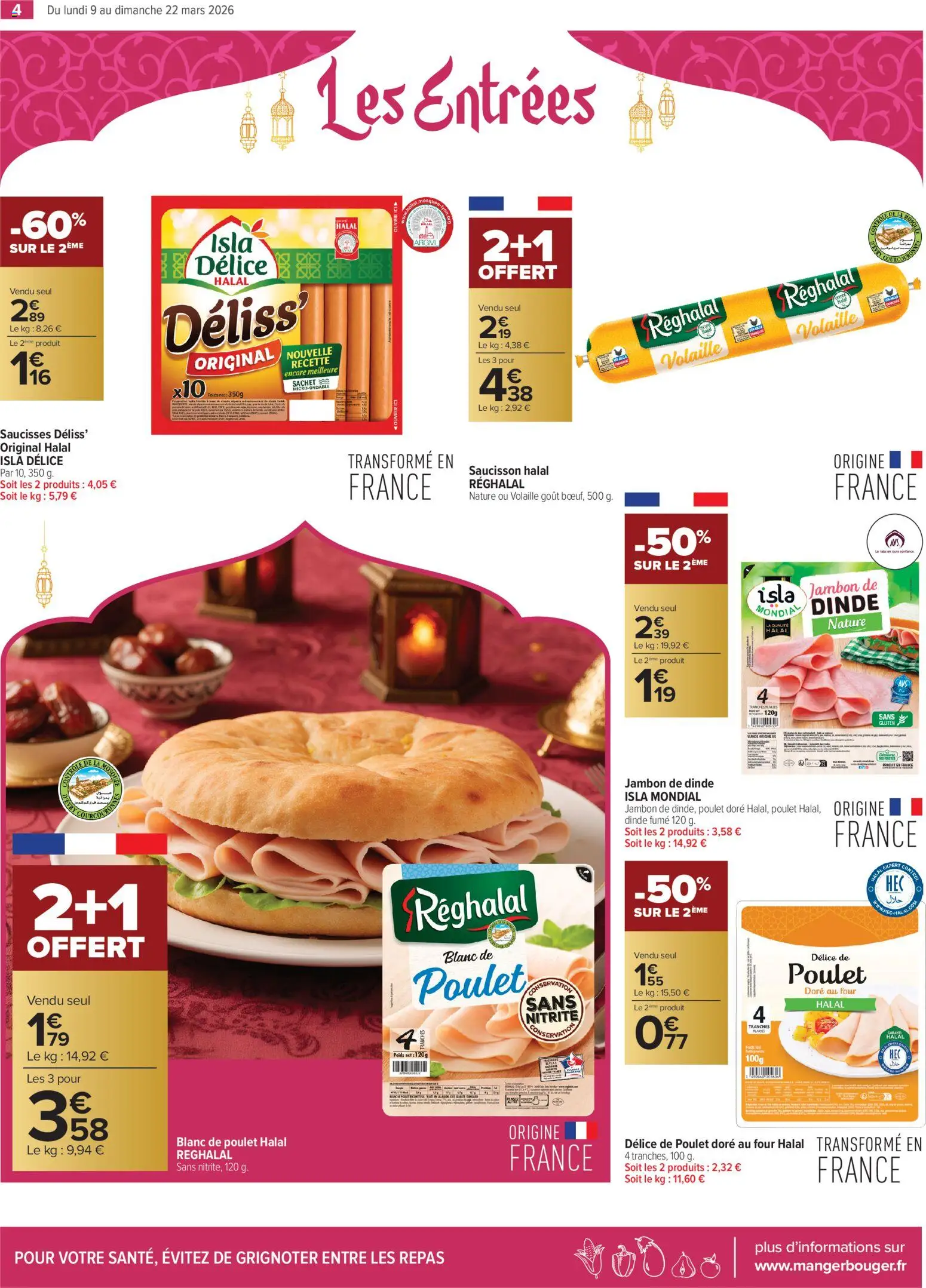 {H1} | Page: 4 | Produits: Saucisson, Four, Poids, Jambon