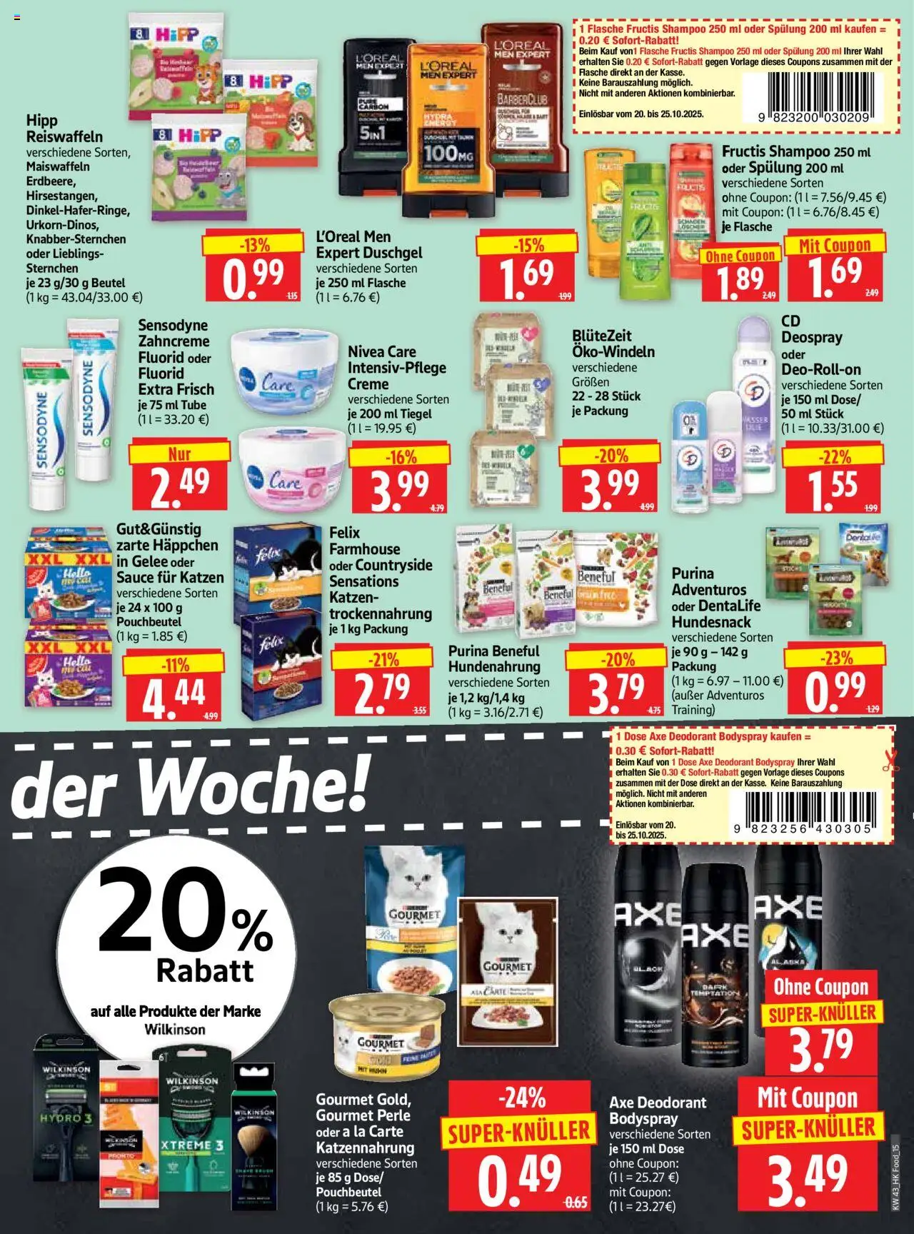 HERKULES Prospekt 	 – gültig ab 20.10.2025 | Seite: 15 | Produkte: Energy, Shampoo, Axe, Deospray