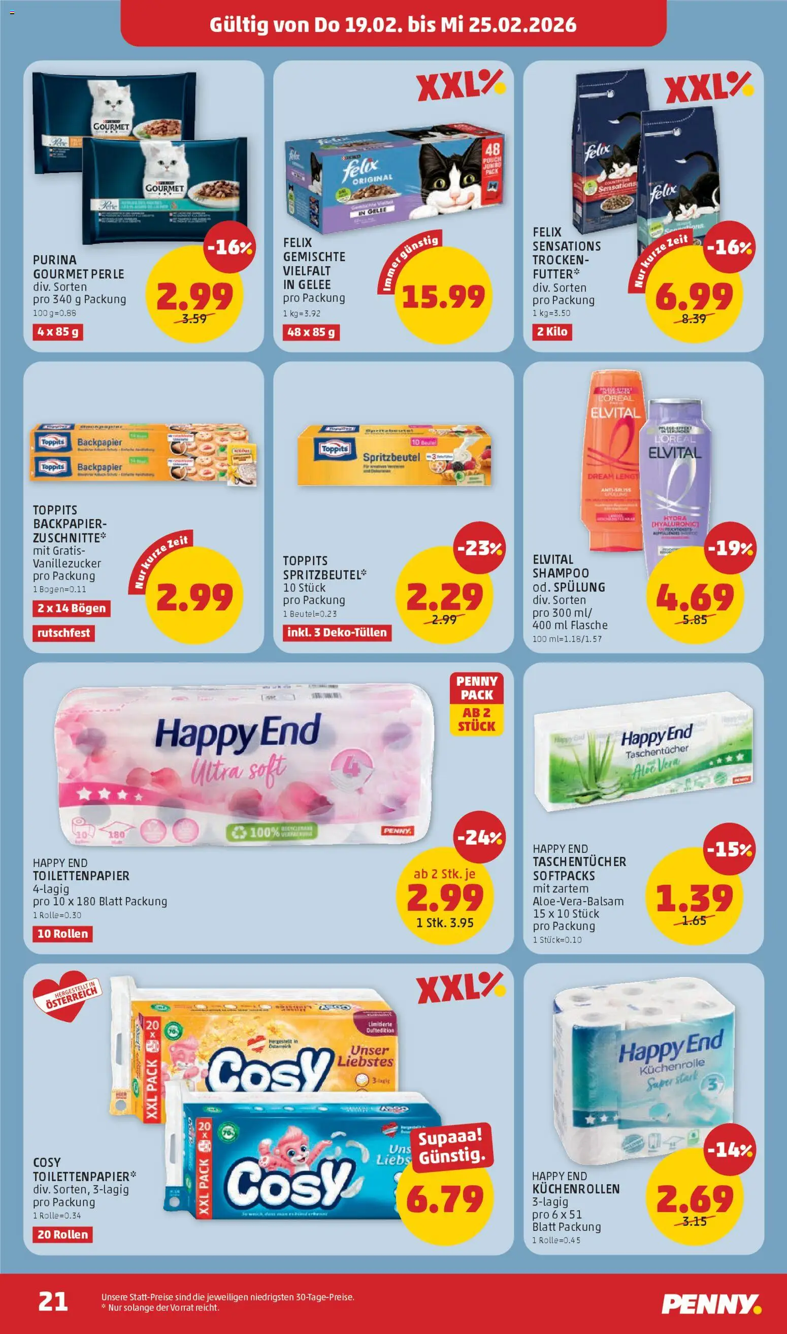 Penny Markt Flugblatt gültig ab 19.02.2026 | Seite: 21 | Produkte: Shampoo, Spülung
