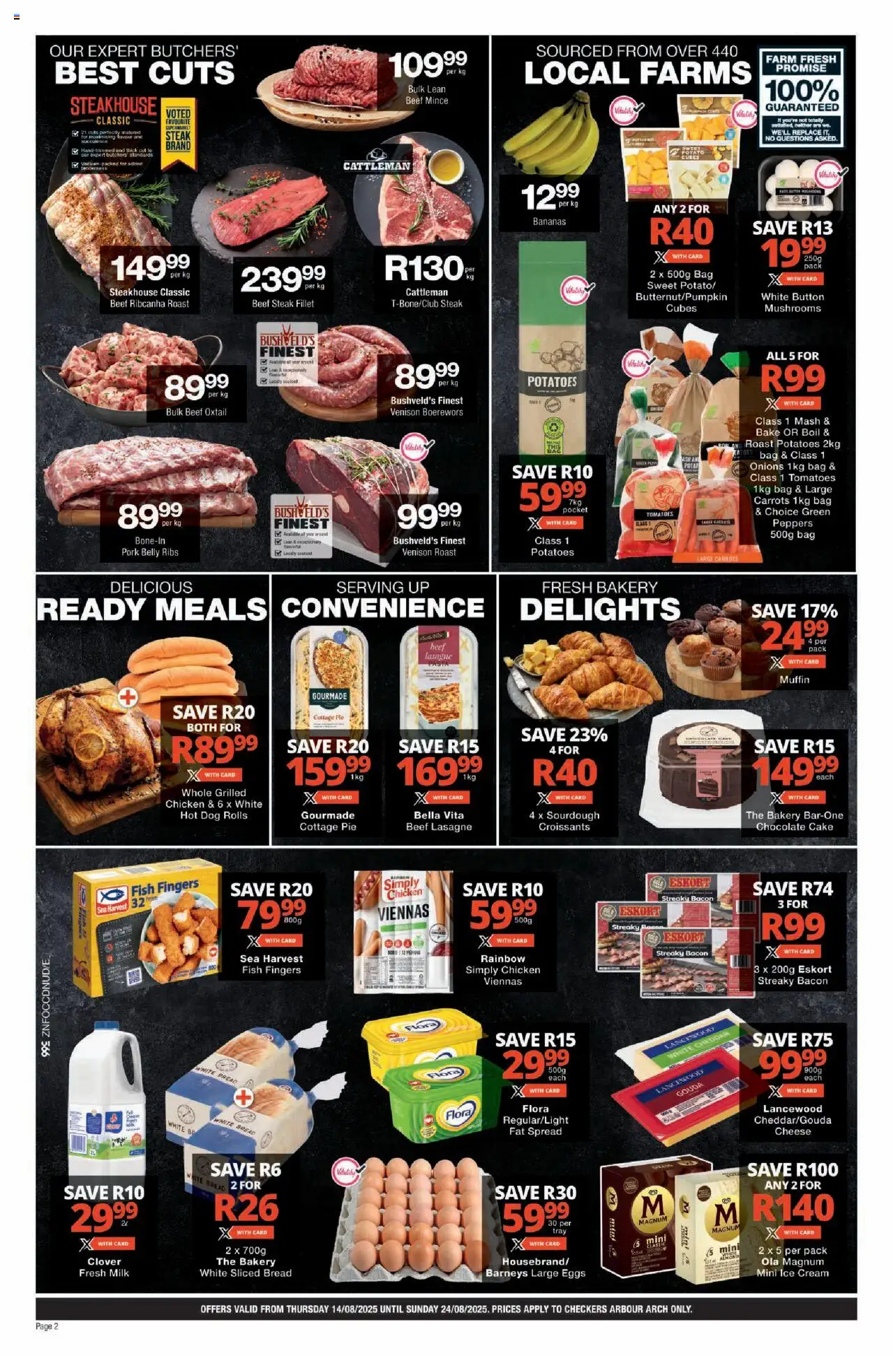Checkers KwaZulu-Natal - Arbour Arch Store Opening │ valid from 14.08.2025 | Page: 2 | Products: Bag, Ribs, Bread, Beef