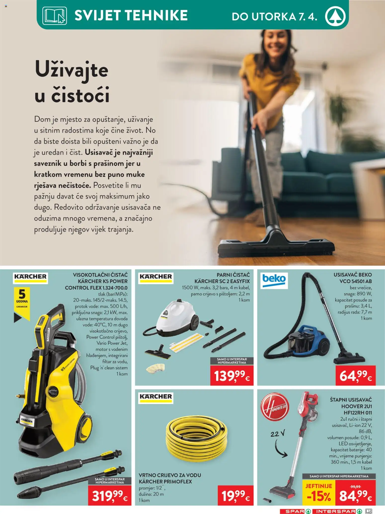 Spar katalog | vrijedi od 25.03.2026 | Stranica: 24 | Proizvodi: Usisavač, Baterije, Kärcher, Parni čistač