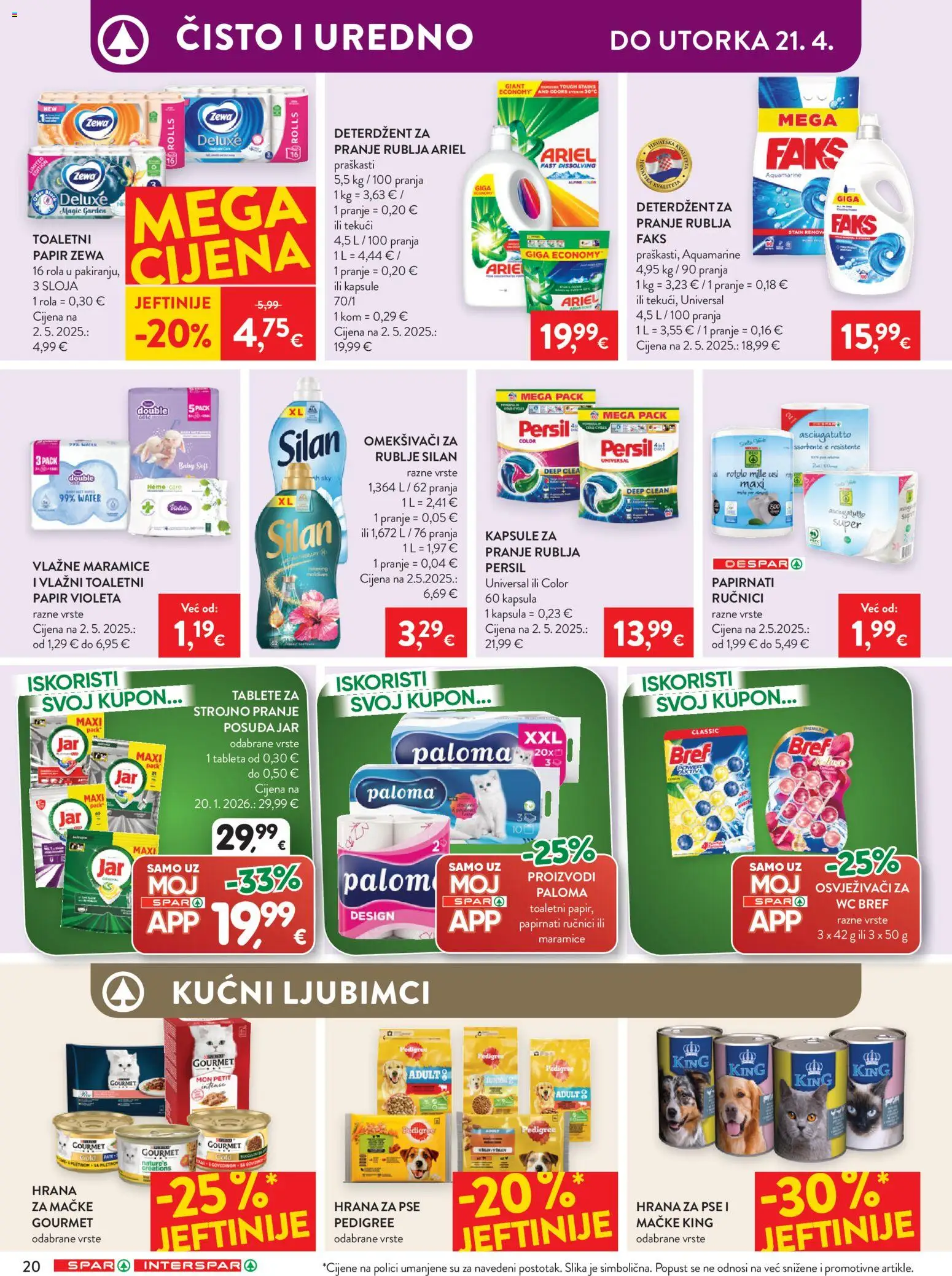Spar katalog | vrijedi od 15.04.2026 | Stranica: 24 | Proizvodi: Faks, Vlažne maramice, Jar, Zewa