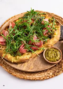 Forhåndsvisning av Pizza, Pizza with prosciutto, arugula, and olives. gyldig fra 02.03.2026 | Side: 26 | Produkter: Pizza, Сушильные машины