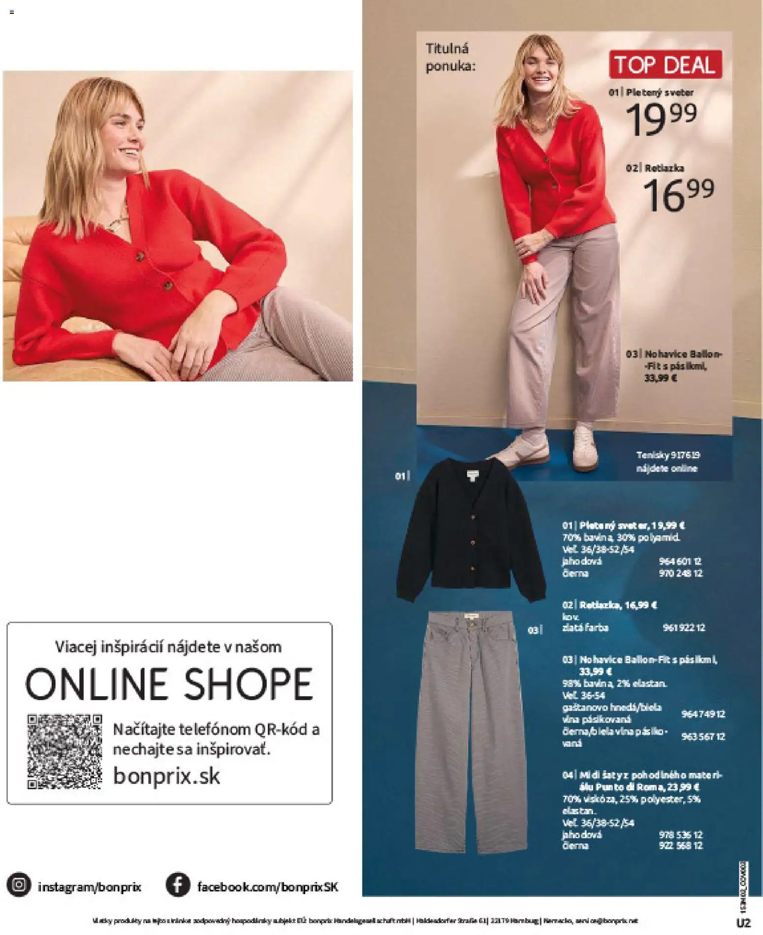 Nové Bonprix akcie – leták je platný od 20.02.2026 | Strana: 2 | Produkty: Pás, Nohavice, Tenisky