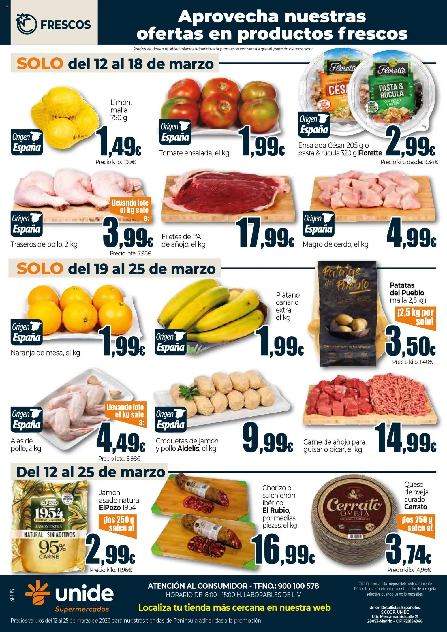 Unide -  Supermercados │ válido desde el 12.03.2026 | Página: 4 | Productos: Medias, Queso, Ensalada, Croquetas