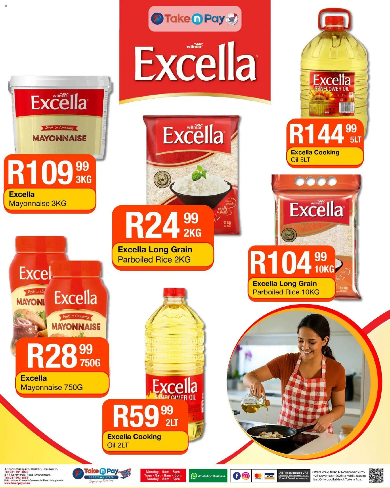 New Take n Pay catalogue – valid from 17.11.2025 | Page: 8 | Products: Oil, Rice, Mayonnaise