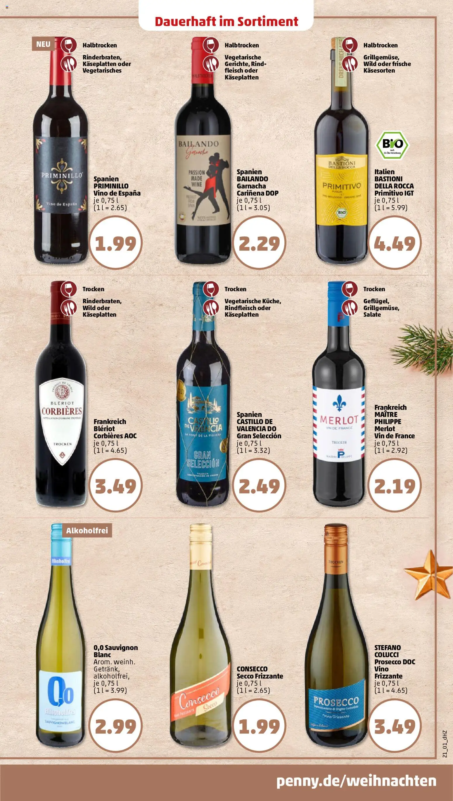 Penny Prospekt 	 – gültig ab 15.12.2025 | Seite: 25 | Produkte: Merlot, Prosecco, Rindfleisch, Fleisch