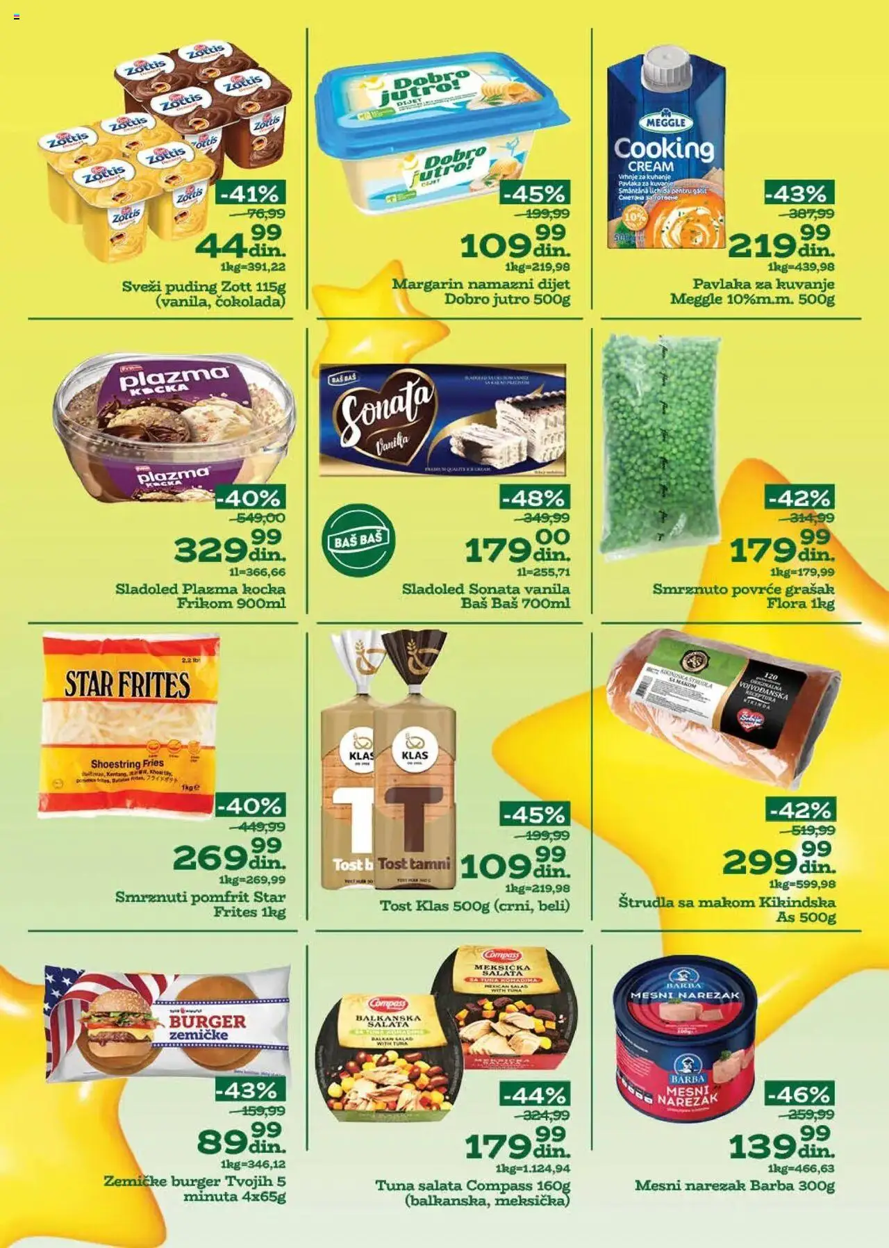Univerexport katalog - važi od 04.08.2025 | Strana: 3 | Proizvode: Puding, Sladoled, Burger, Čokolada