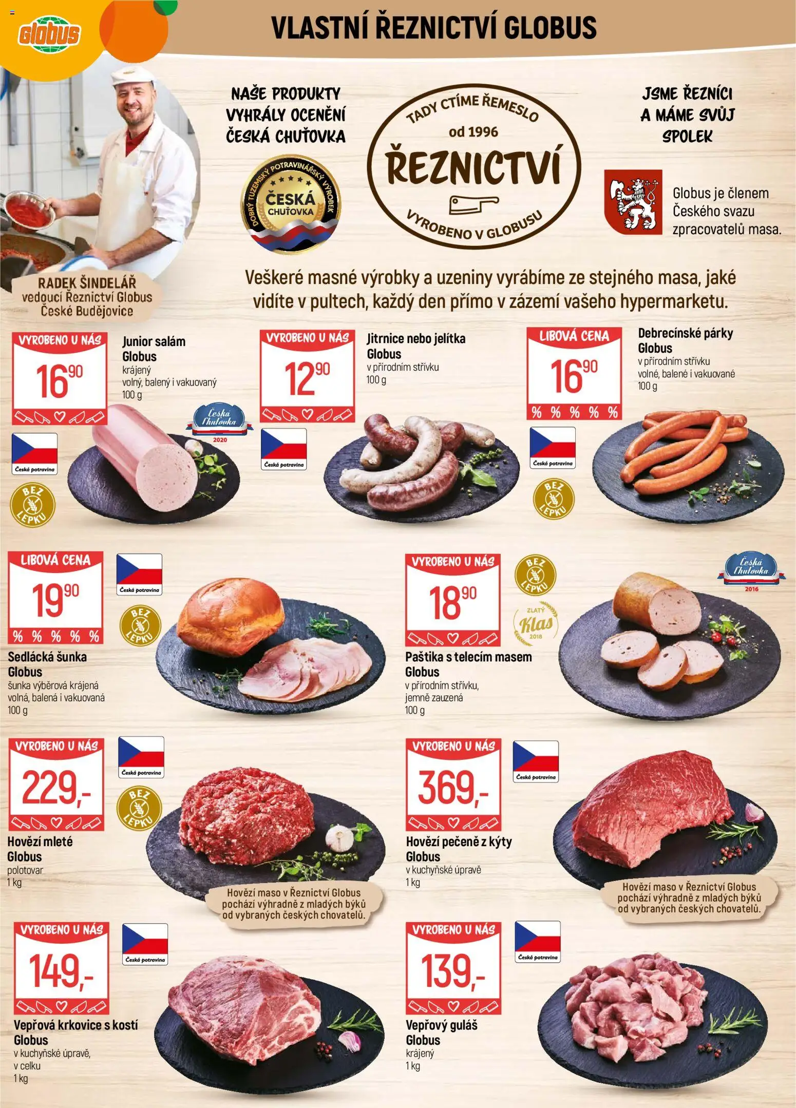 Globus leták - České Budějovice od 05.11.2025 | Strana: 5 | Produkty: Salám, Hovězí maso, Uzeniny, Maso