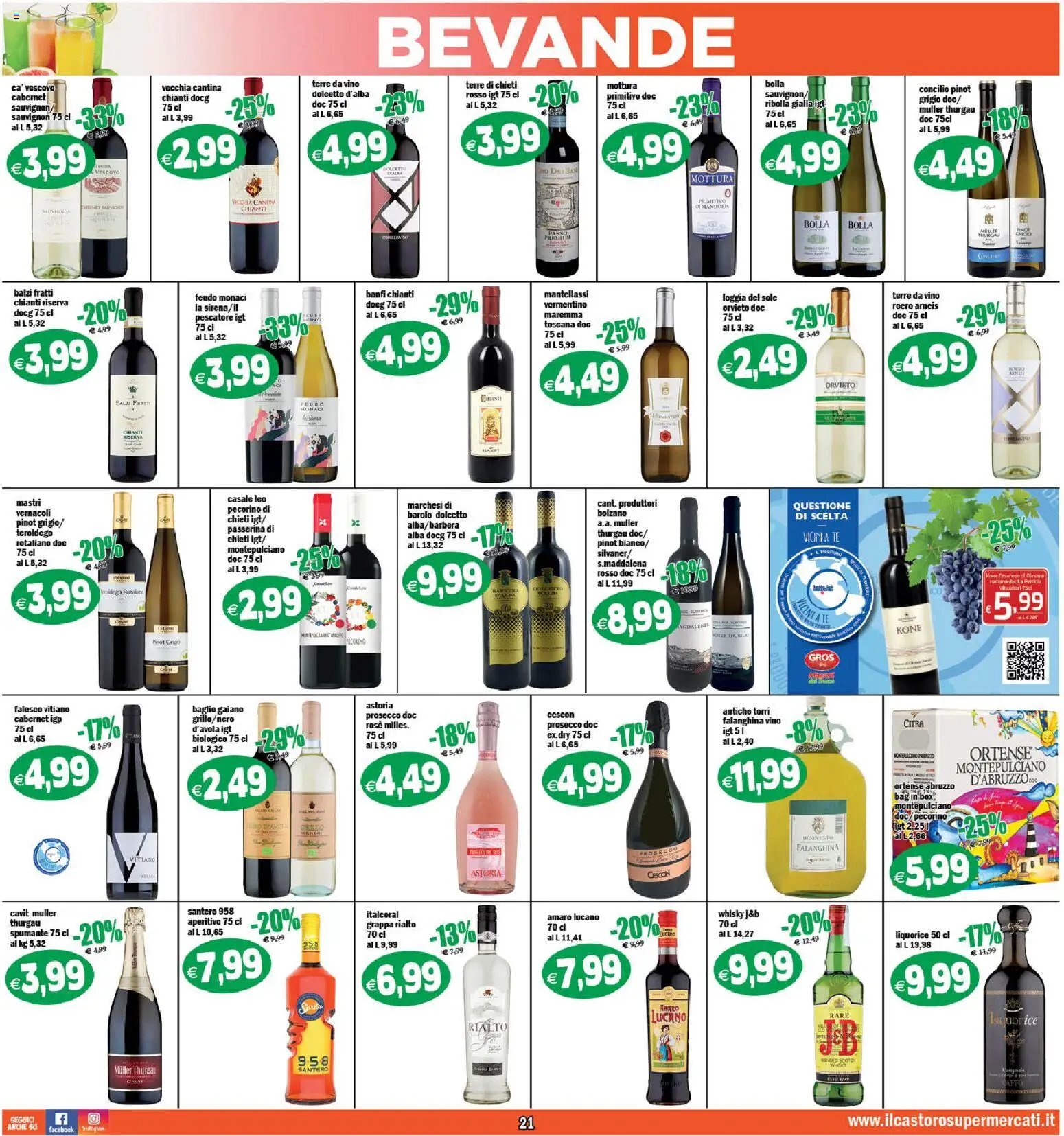 Volantino Il Castoro del 27.11.2025 | Pagina: 21 | Prodotti: Spumante, Pecorino, Amaro, Aperitivo