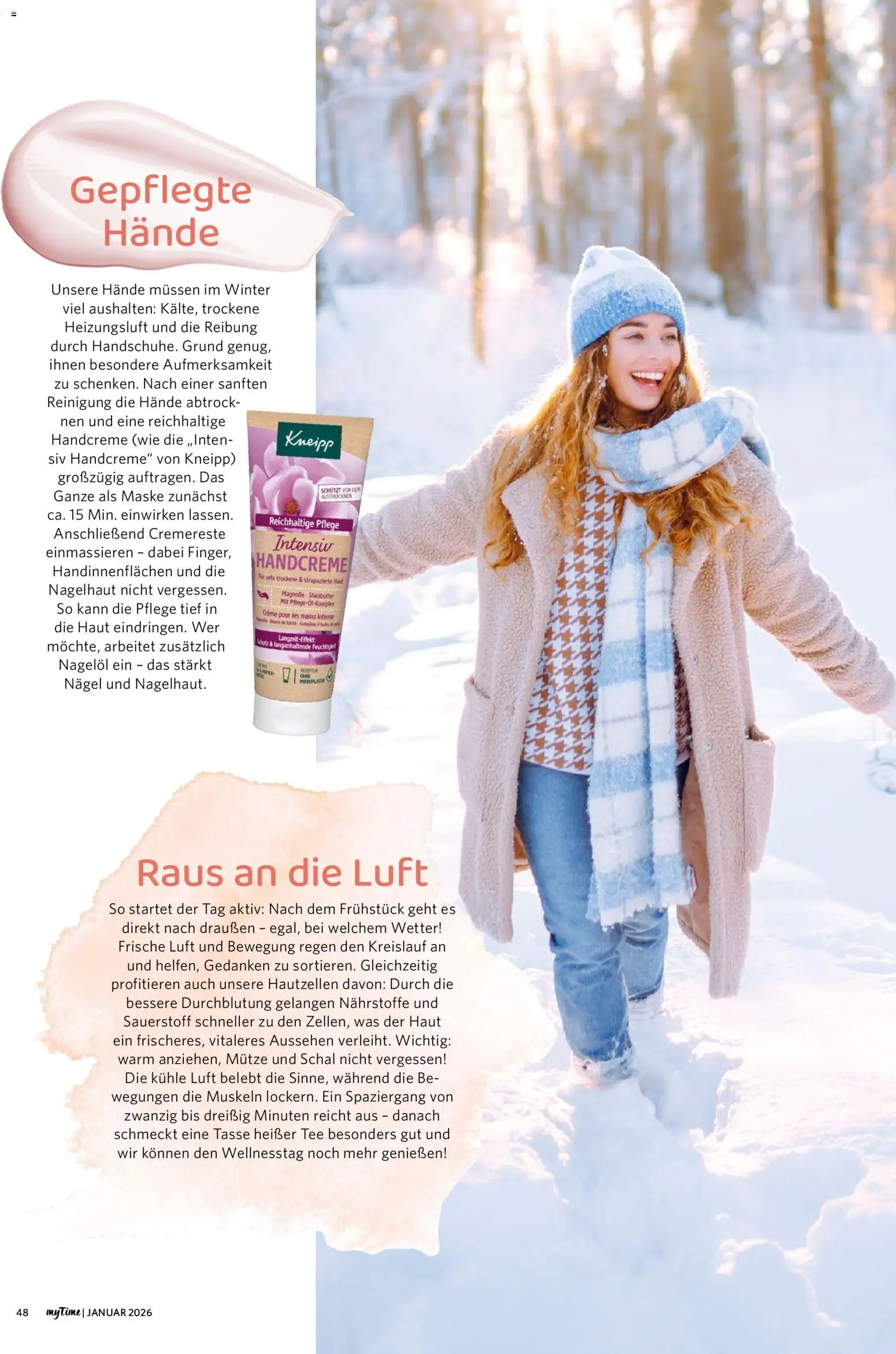 Combi  myTime Januar 2026 – gültig ab 01.01.2026 | Seite: 48 | Produkte: Creme, Handcreme, Tee, Schal