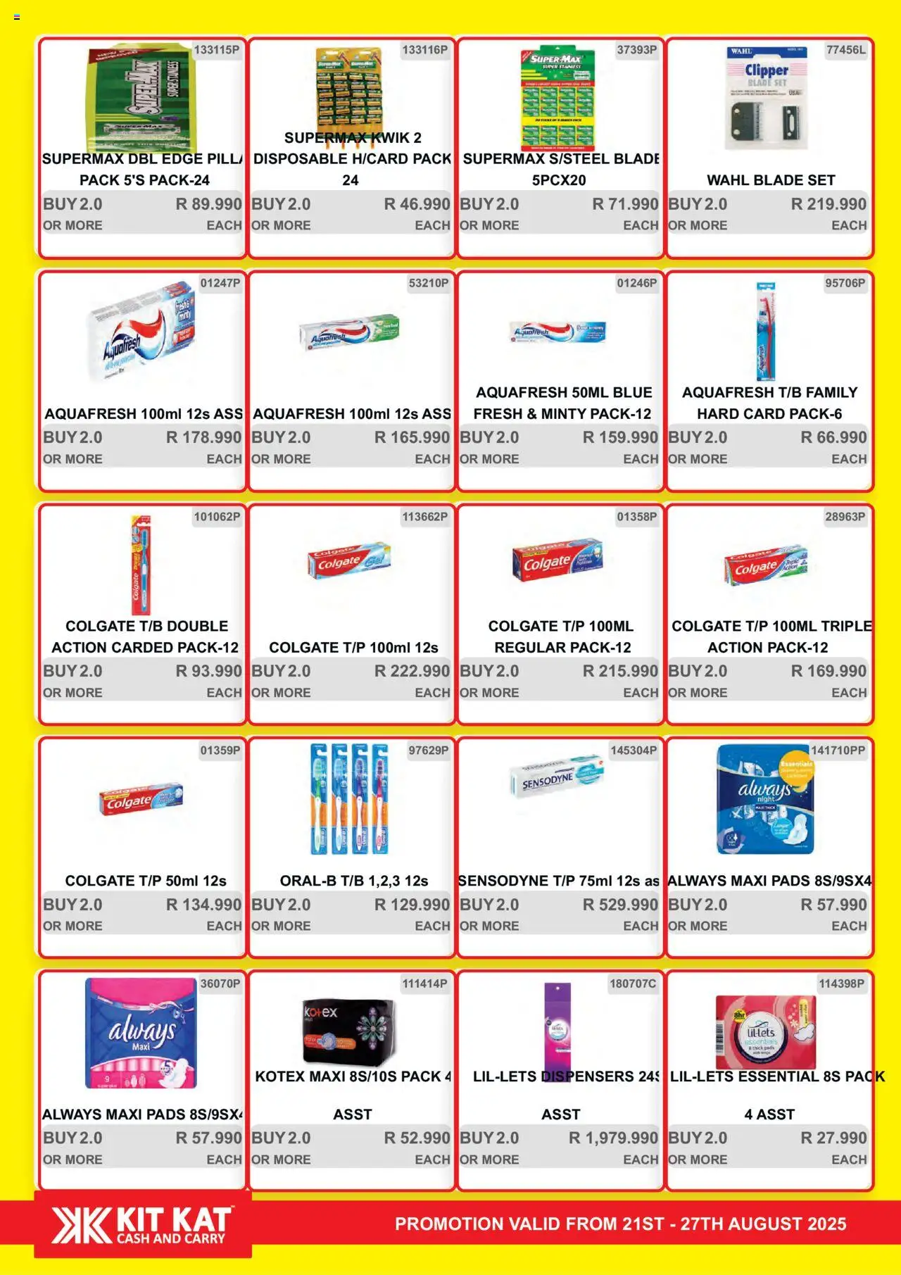 KIT KAT Cash & Carry Weekly Traders Special │ valid from 21.08.2025 | Page: 23 | Products: Pads