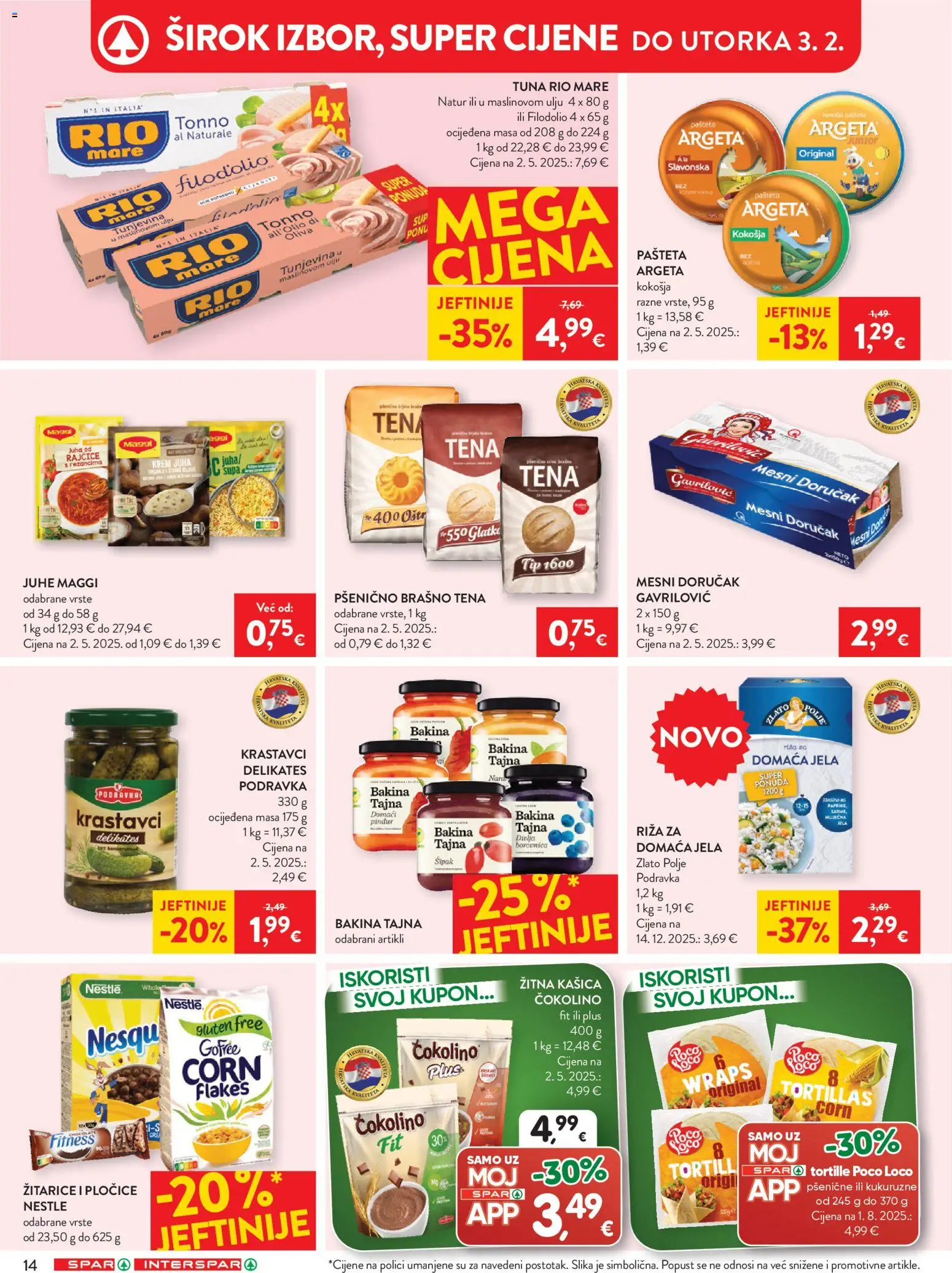 Spar katalog | vrijedi od 28.01.2026 | Stranica: 18 | Proizvodi: Rajčice, Juha, Pinđur, Čokolino