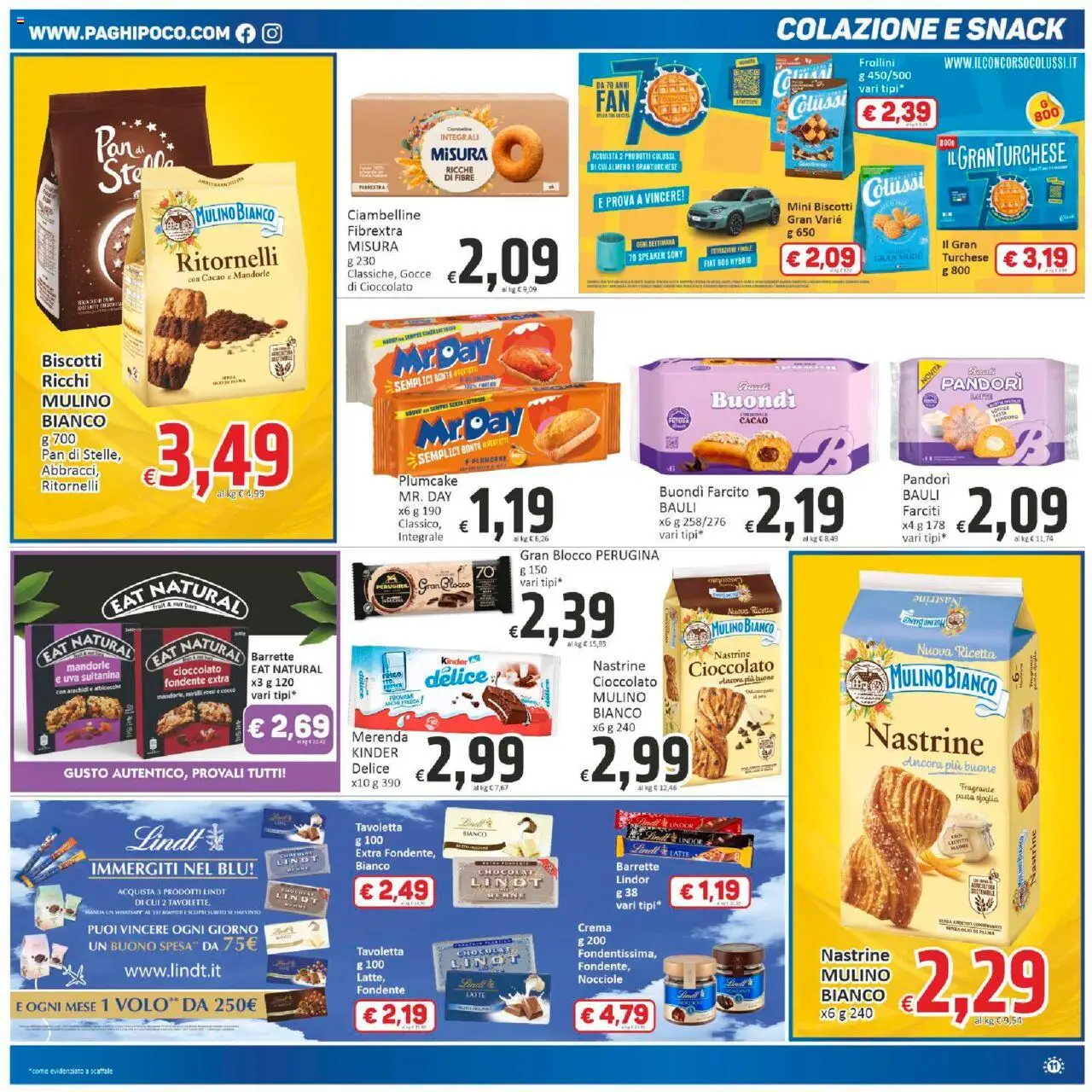 Volantino Paghi Poco del 10.10.2025 | Pagina: 11 | Prodotti: Pandoro, Scaffale, Plumcake, Speaker