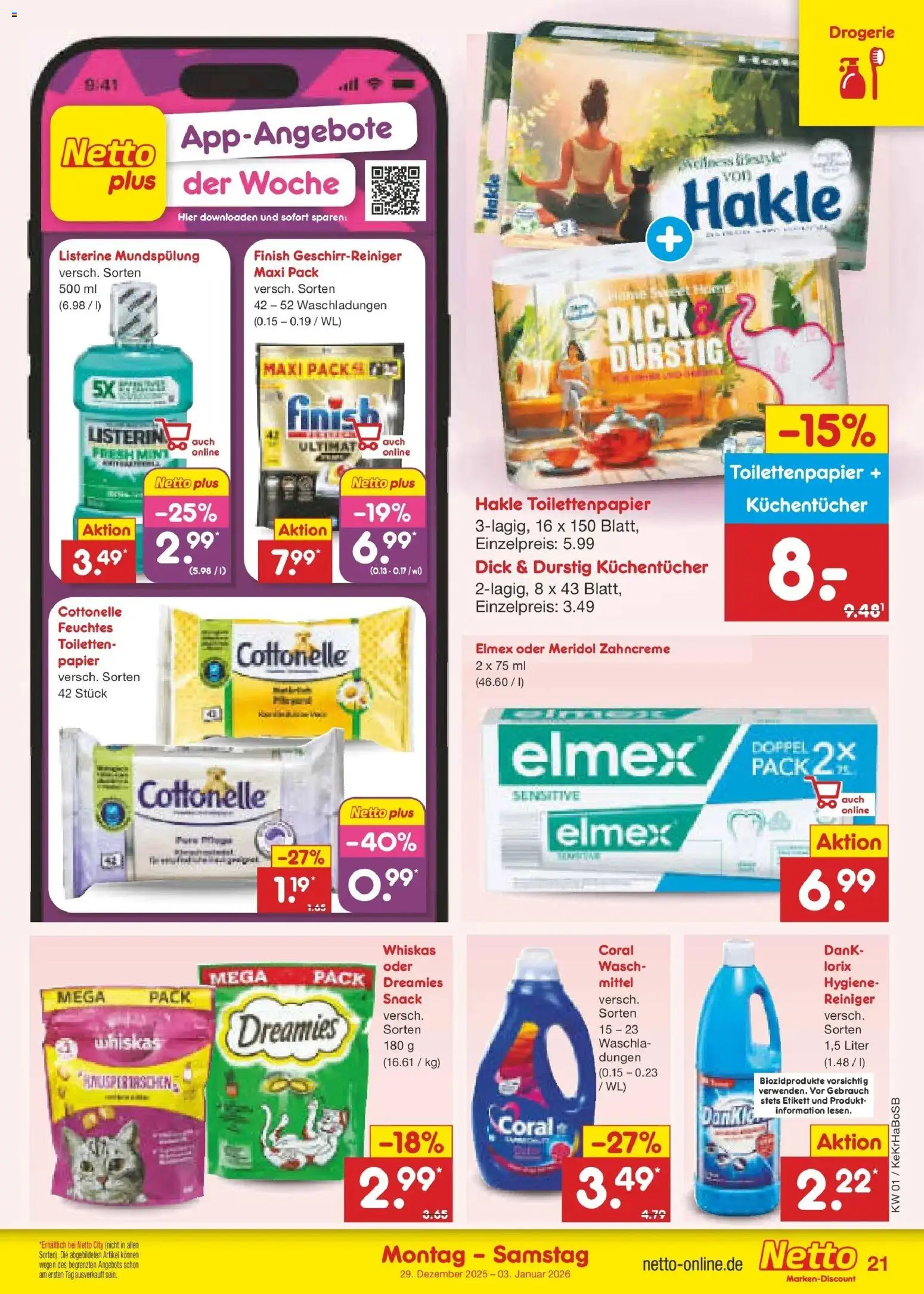 Netto Marken-Discount prospekt Stadtlohn	 – gültig ab 28.12.2025 | Seite: 31 | Produkte: Coral, Whiskas, Listerine, Toilettenpapier