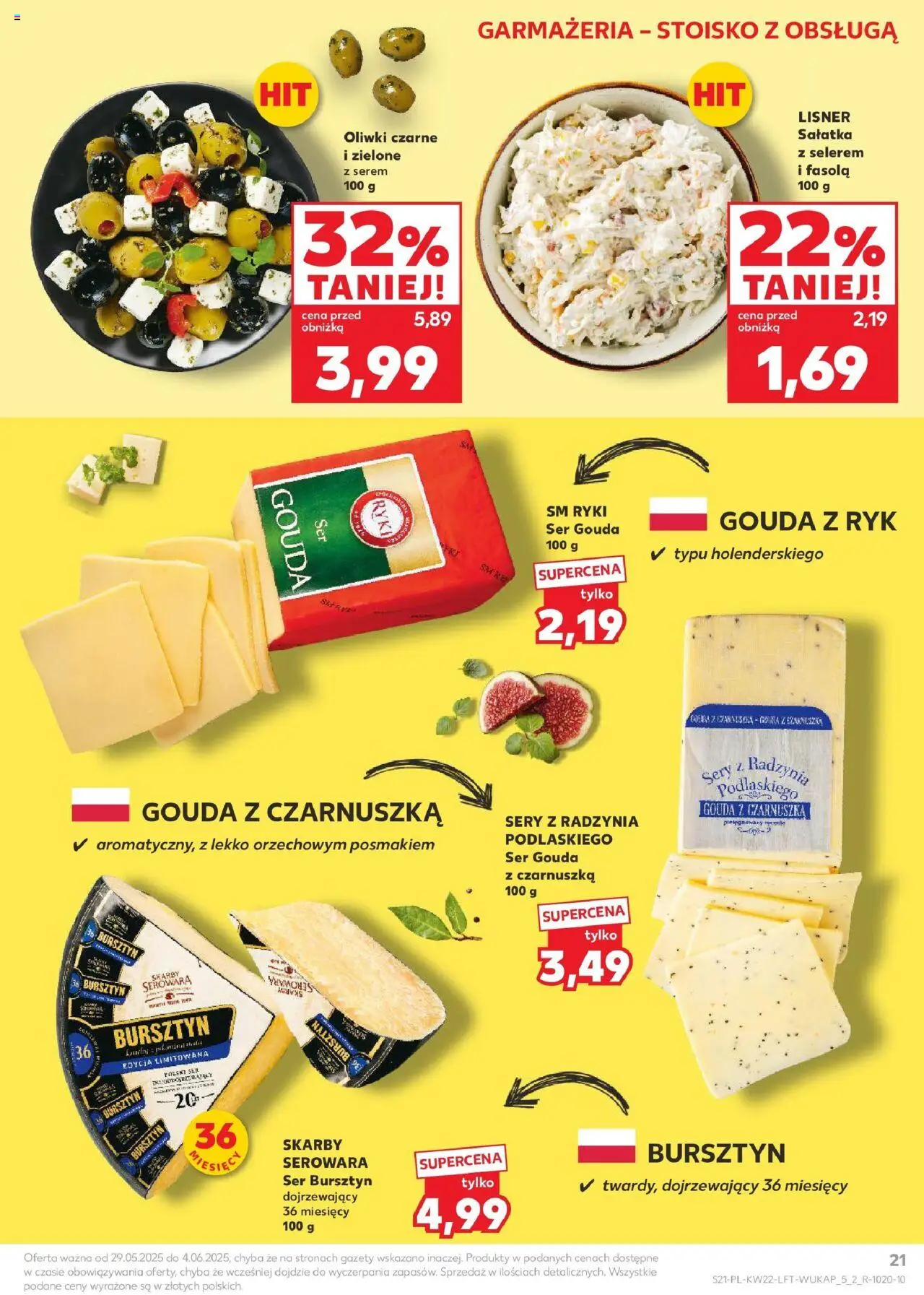 Kaufland gazetka od 29.05.2025 | Strona: 21 | Produkty: Czarnuszka, Ser, Sałatka, Ser gouda
