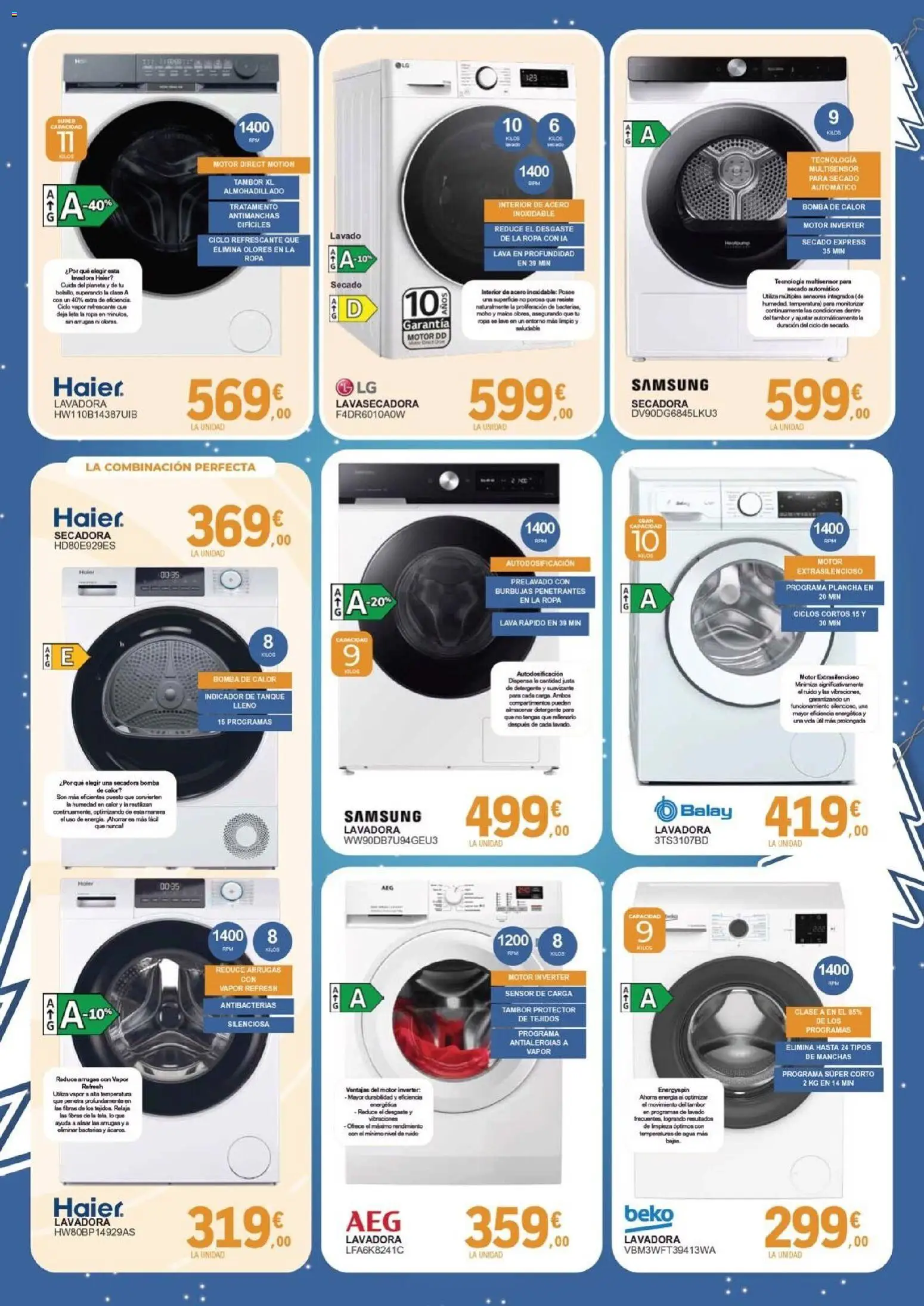 E.Leclerc folleto │ válido desde el 01.12.2025 | Página: 3 | Productos: Ropa, Lavadora, Secadora, Plancha