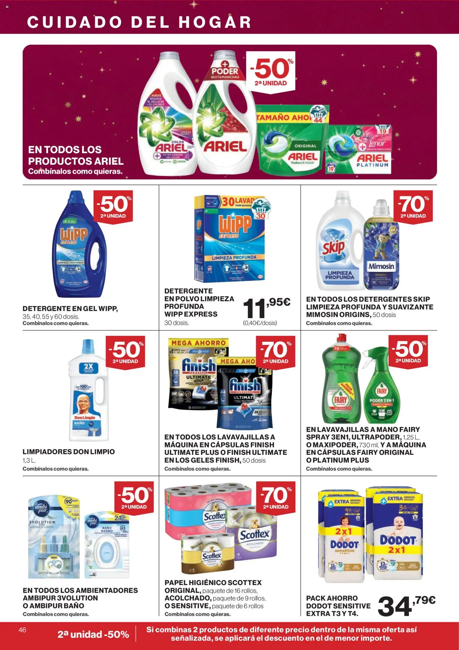 Supercor Canarias │ válido desde el 18.12.2025 | Página: 46 | Productos: Polvo, Detergente, Papel higienico, Baño