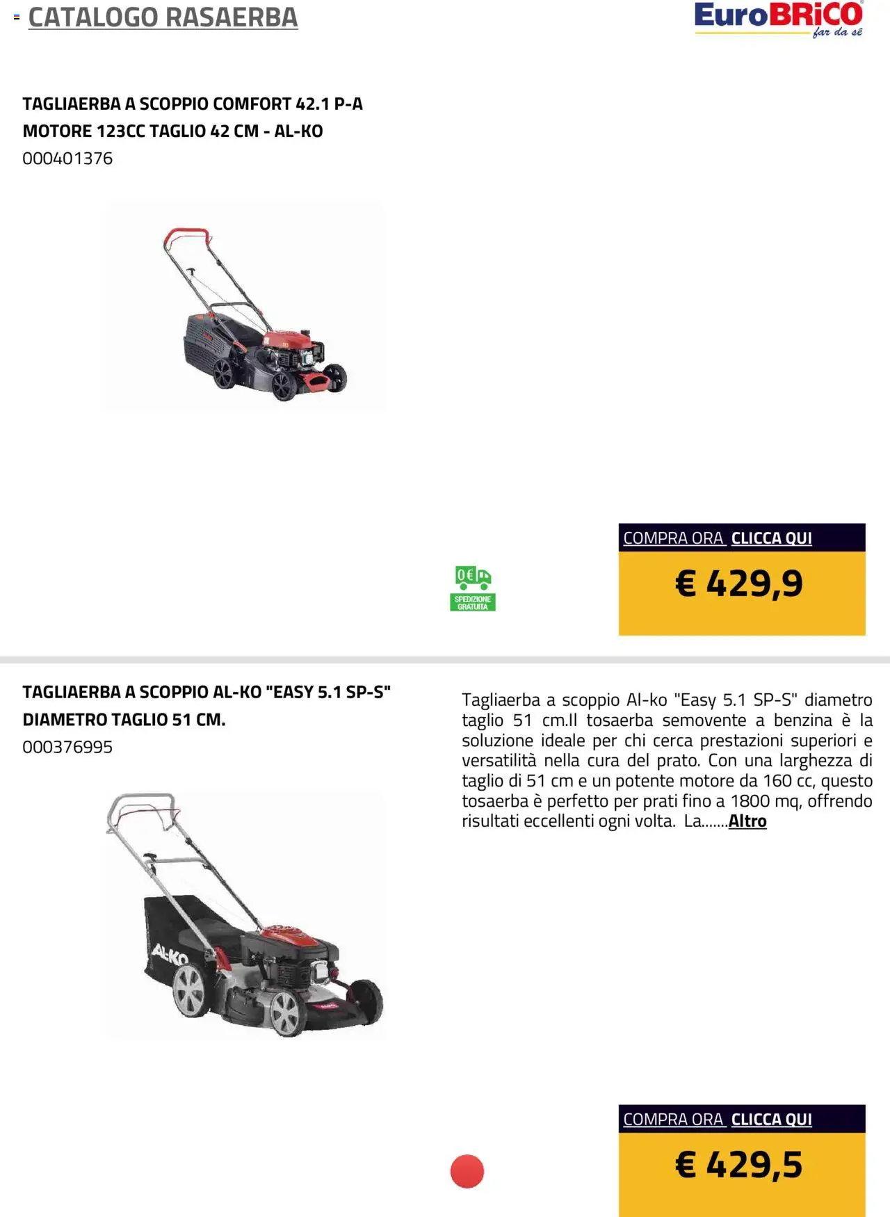 Volantino Eurobrico del 23.07.2025 | Pagina: 12 | Prodotti: Rasaerba