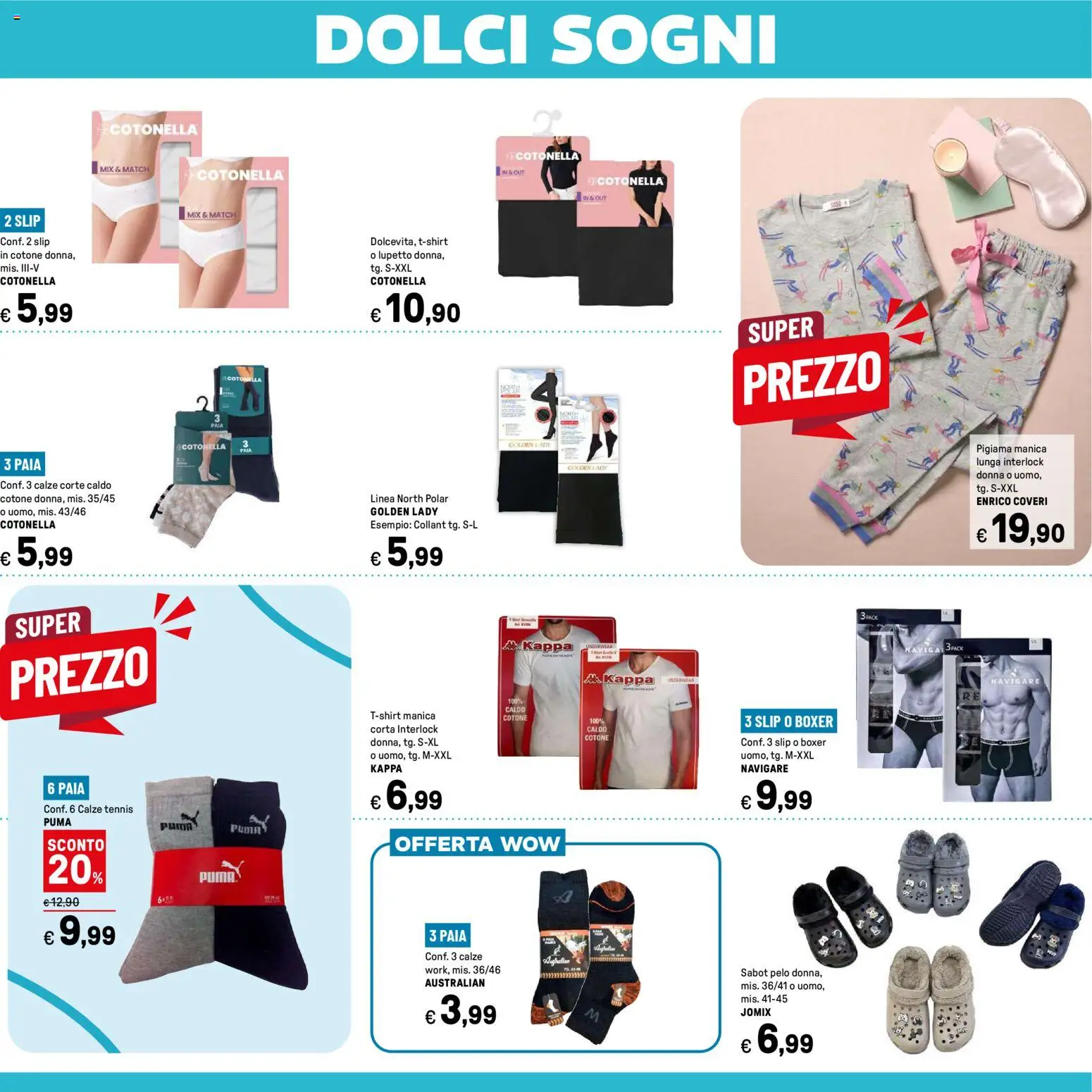 Volantino Iper del 31.12.2025 | Pagina: 46 | Prodotti: Pigiama, Boxer, Sabot, Collant