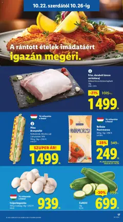 Friss, darabolt láncos sertéskaraj, Változó kiszerelésben kapható - amely érvényes a következő dátumtól: 22.10.2025 | Oldal: 17