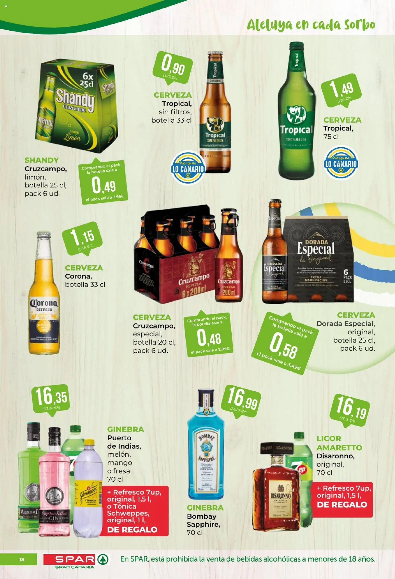 Spar - folleto │ válido desde el 31.03.2026 | Página: 18 | Productos: Licor, Cerveza, Ginebra, Ρούτερ