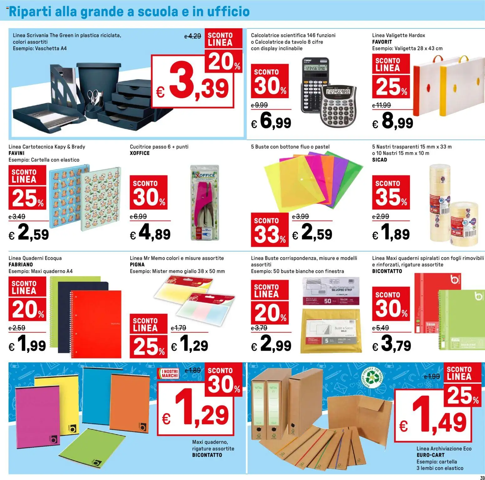 Volantino Iper del 16.01.2026 | Pagina: 39 | Prodotti: The, Quaderno, Valigetta, Tavolo