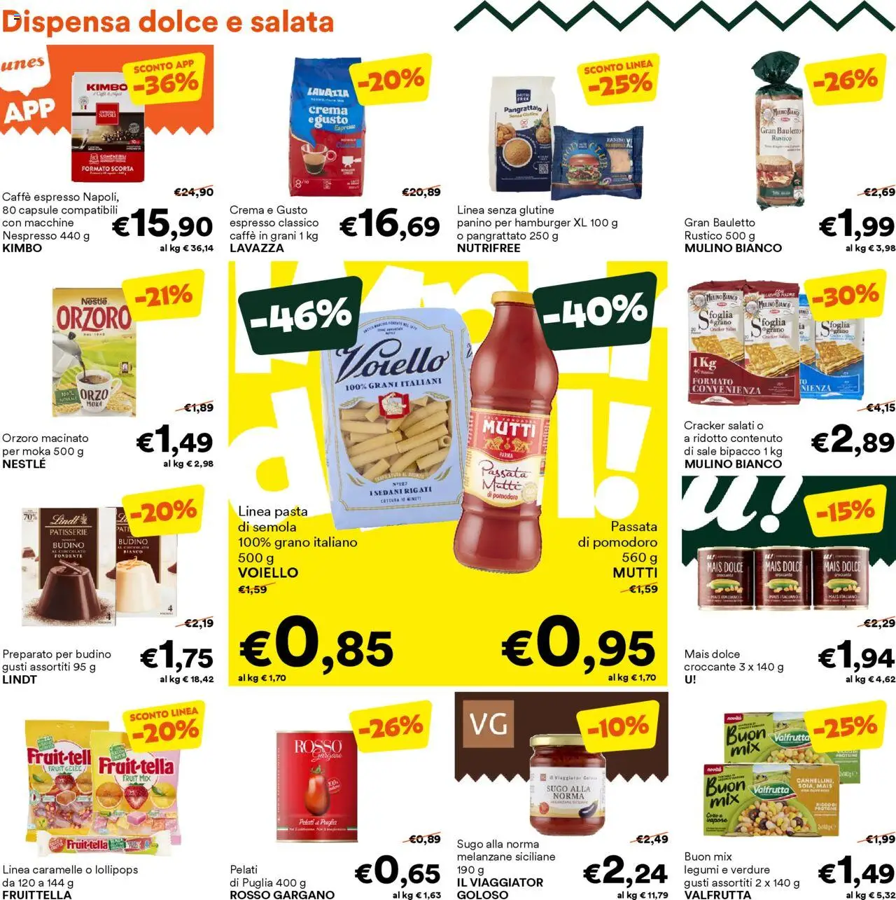 Volantino Unes del 13.08.2025 | Pagina: 10 | Prodotti: Legumi, Caffè, Verdure, Pomodoro