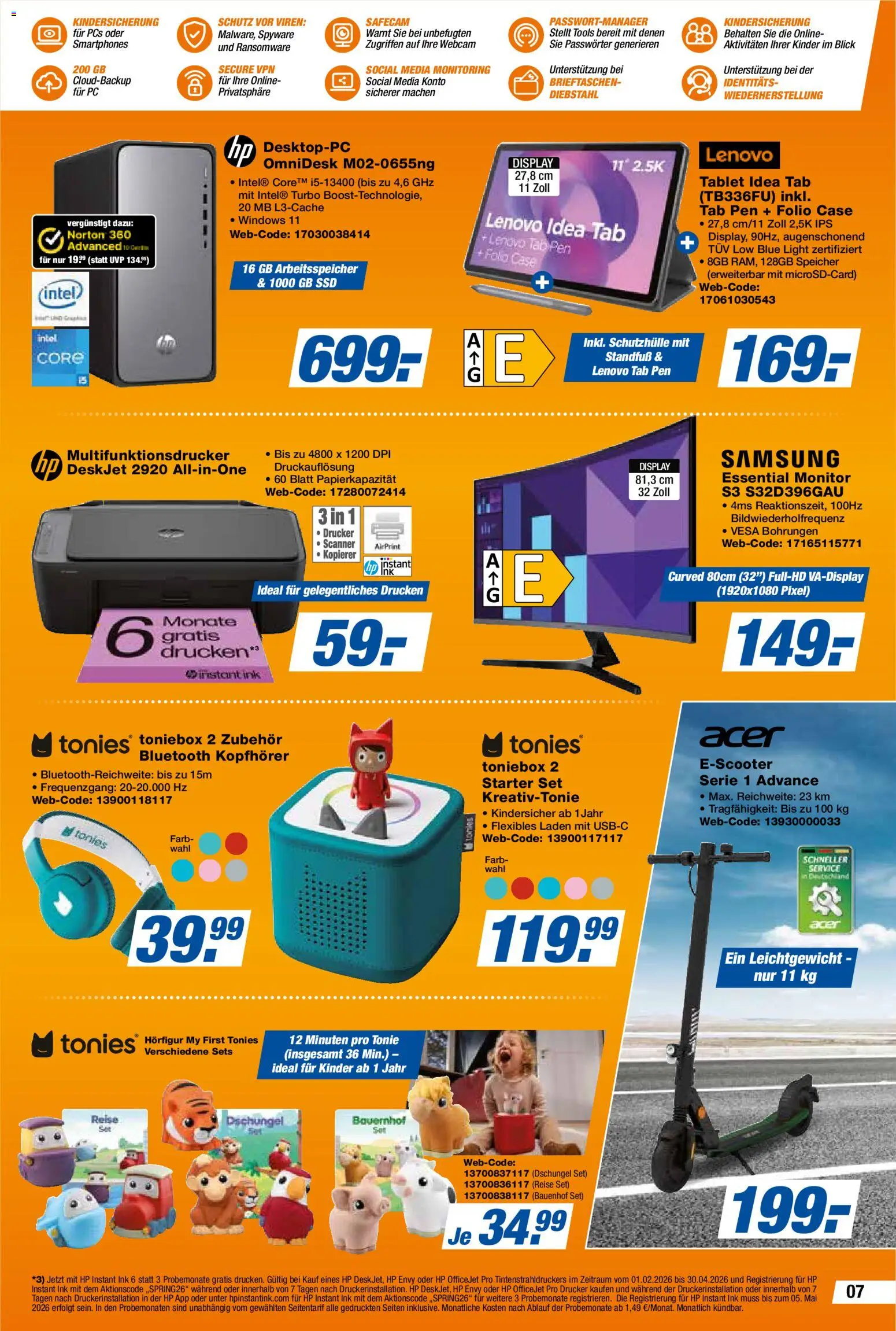 Expert  Aktuelle Beilage – gültig ab 20.02.2026 | Seite: 7 | Produkte: Smartphones, Tablet, PC, Drucker