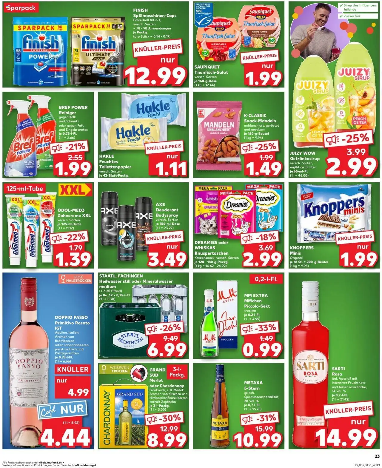 Kaufland prospekt Schmölln	 – gültig ab 28.08.2025 | Seite: 23 | Produkte: Fisch, Deodorant, Grand sud, Knoppers