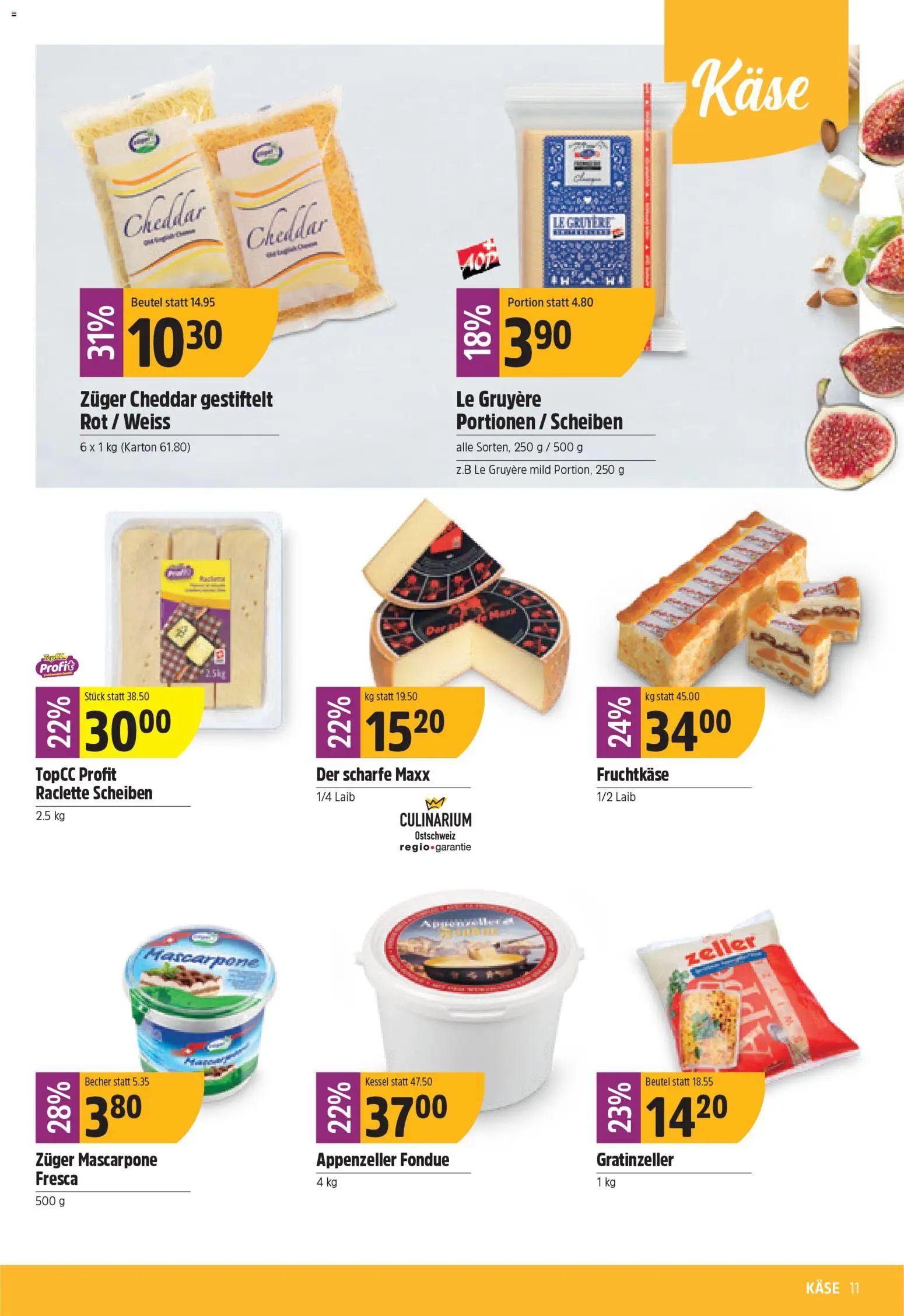 TopCC Aktionen – gültig ab 03.11.2025 | Seite: 11 | Produkte: Mascarpone, Raclette, Fondue, Kessel