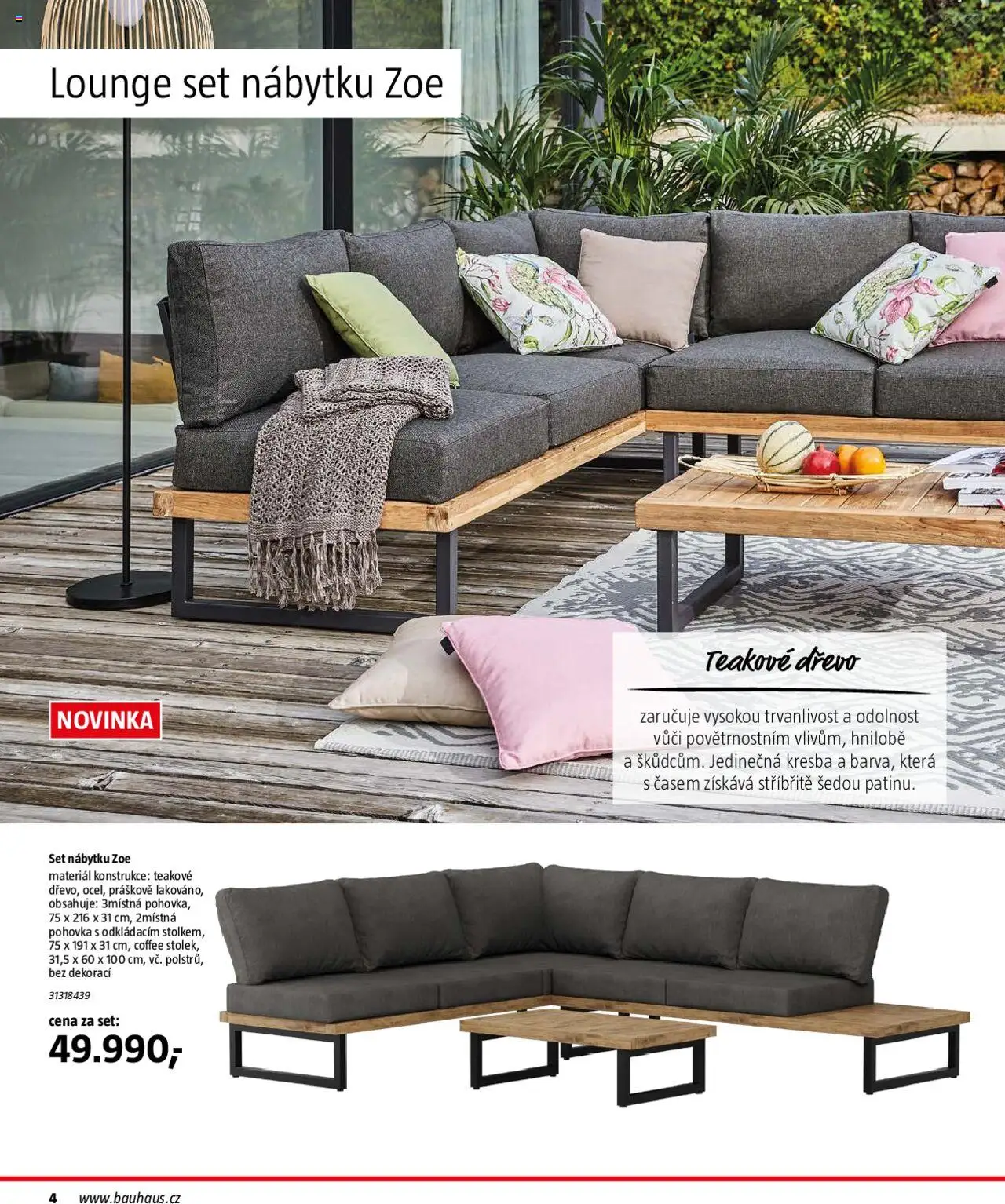 Bauhaus katalog Zahradní nábytek od 01.04.2025 | Strana: 4 | Produkty: Pohovka