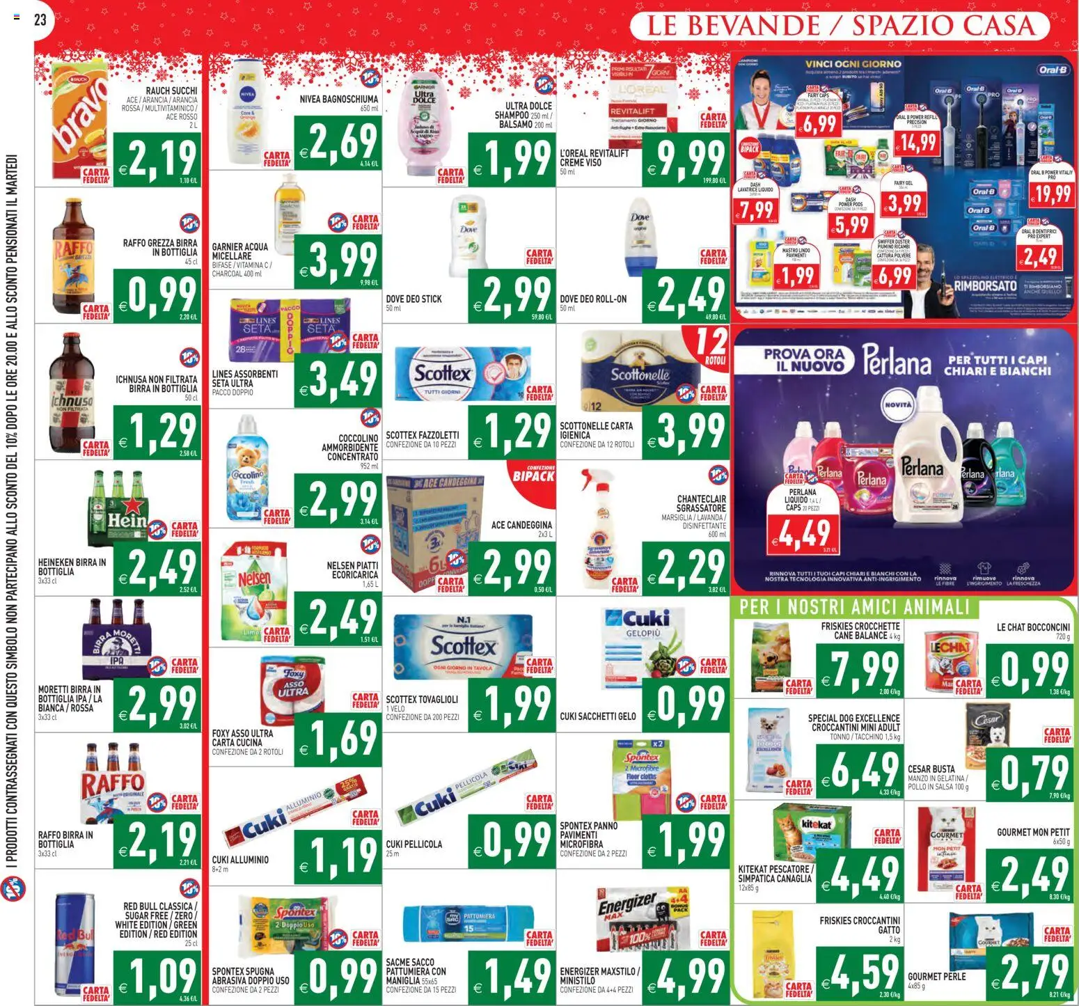 Volantino PIM Supermercati del 16.12.2025 | Pagina: 23 | Prodotti: Acqua, Tacchino, Tonno, Arancia