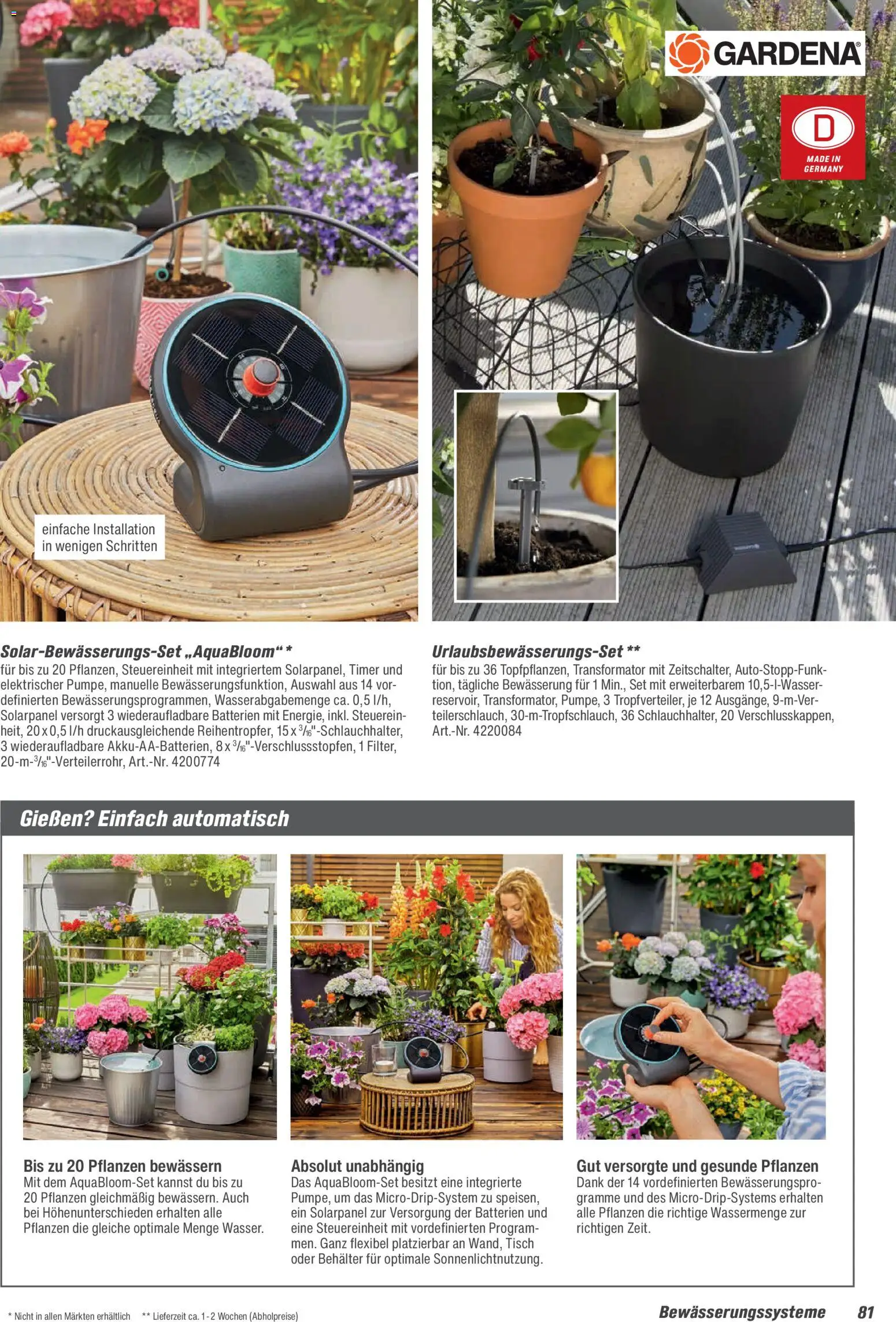 Toom Baumarkt Gartenpflege & Teich 2026 – gültig ab 20.02.2026 | Seite: 81 | Produkte: Batterien, Tisch