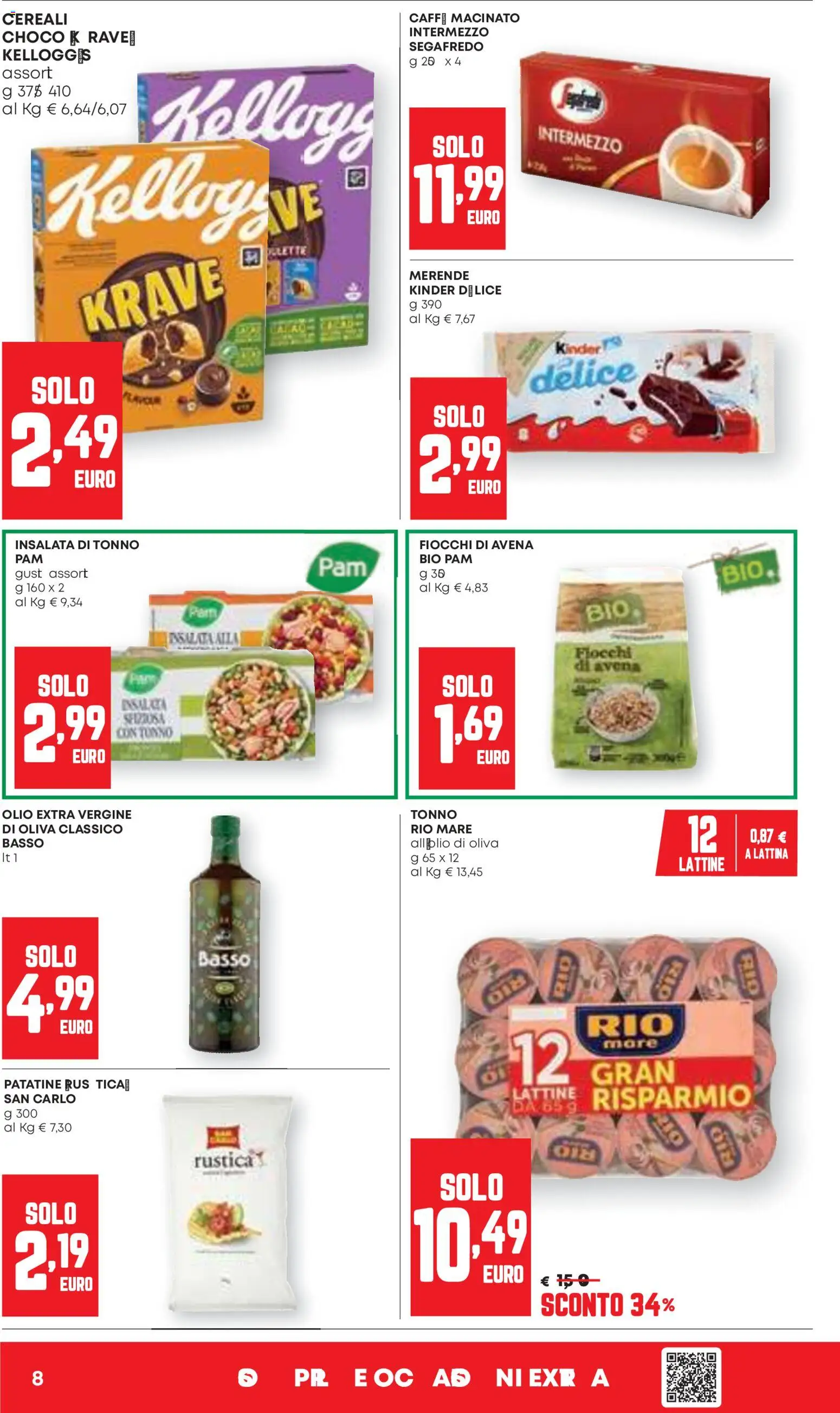 Volantino Panorama del 07.04.2026 | Pagina: 8 | Prodotti: Cereali, Insalata, Tonno, Olio extra vergine