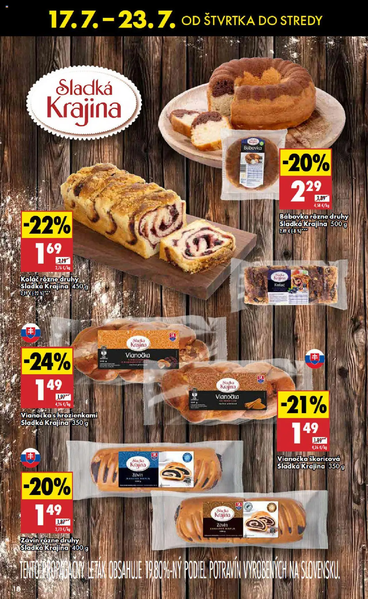 Biedronka leták │ platný od 17.07.2025 | Strana: 10 | Produkty: Vianočka, Závin, Koláč