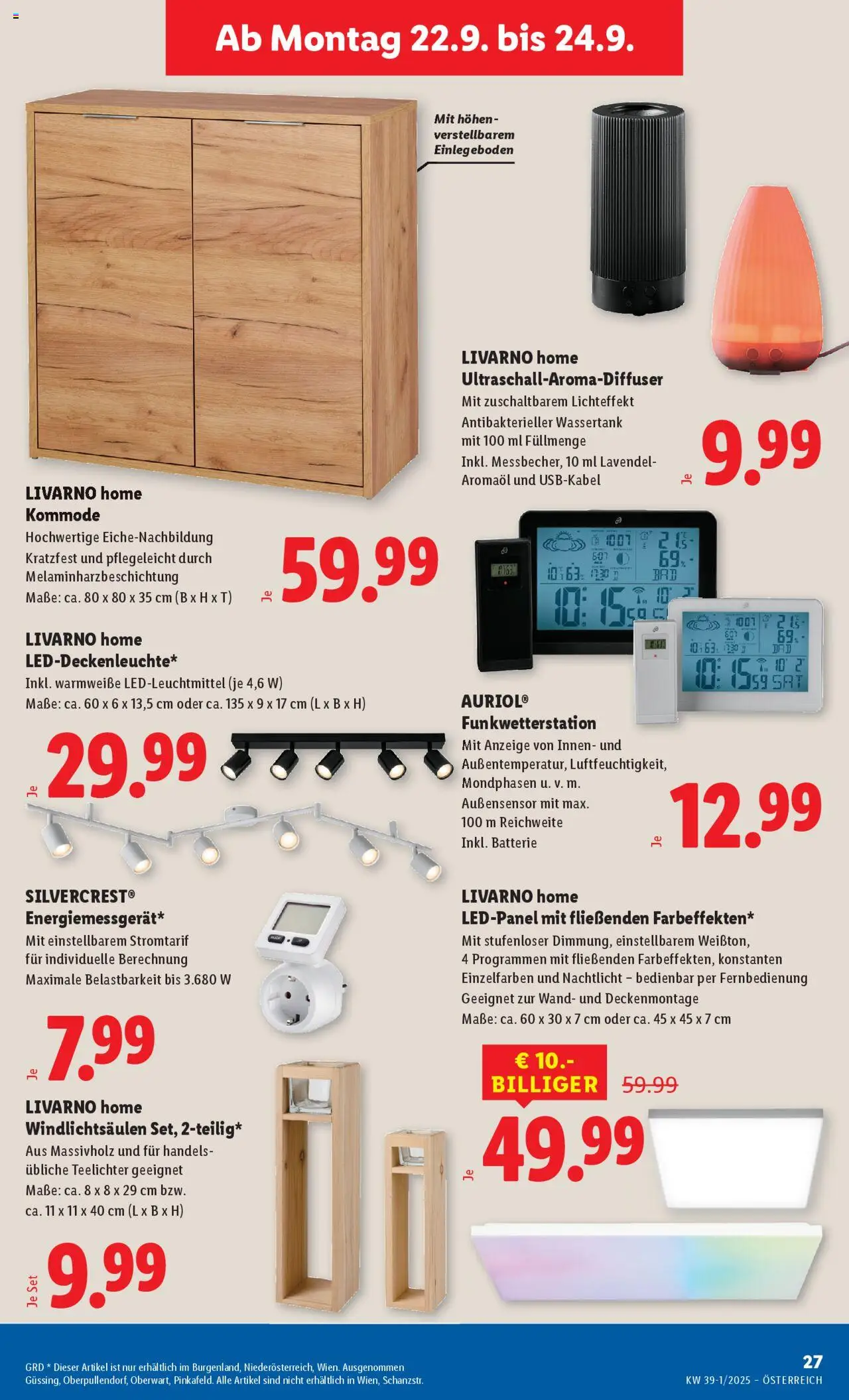 Lidl Flugblatt - Wien, Eisenstadt, Mattersburg gültig ab 18.09.2025 | Seite: 31 | Produkte: Kommode, Batterie