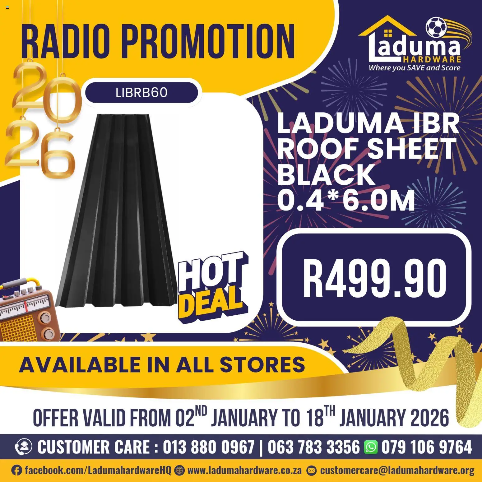 New Laduma Hardware catalogue – valid from 02.01.2026 | Page: 3 | Products: Radio