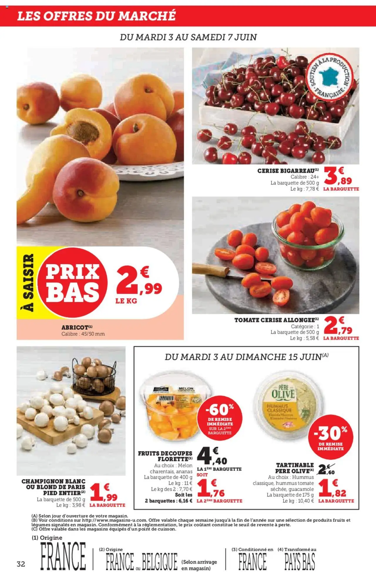  | Page: 32 | Produits: Melon, Guacamole, Tomate cerise, Ananas