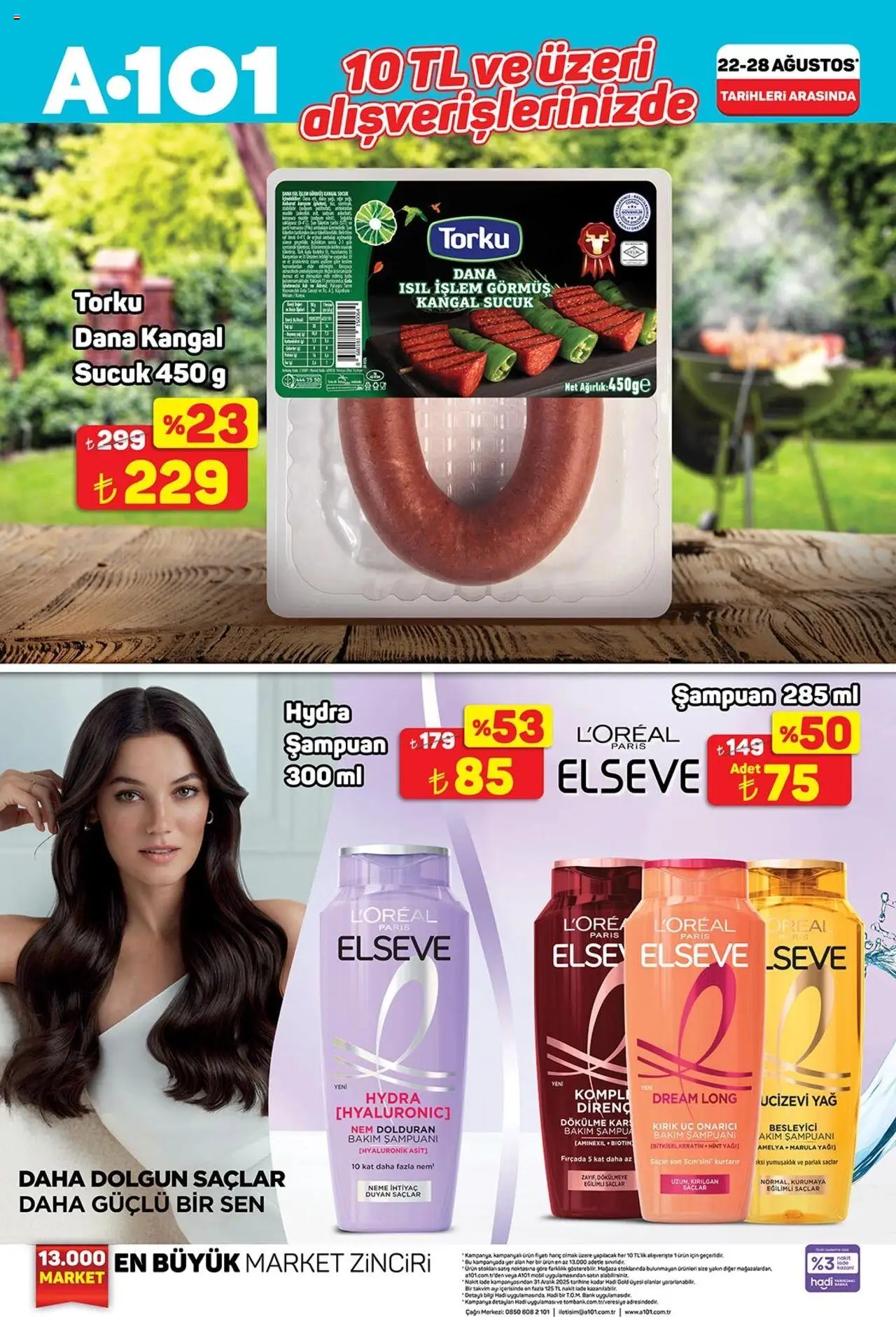A101 Katalog - 22.08.2025 tarihinden itibaren geçerlidir | Sayfa: 6 | Ürünler: Şampuan, Yağ, Sucuk