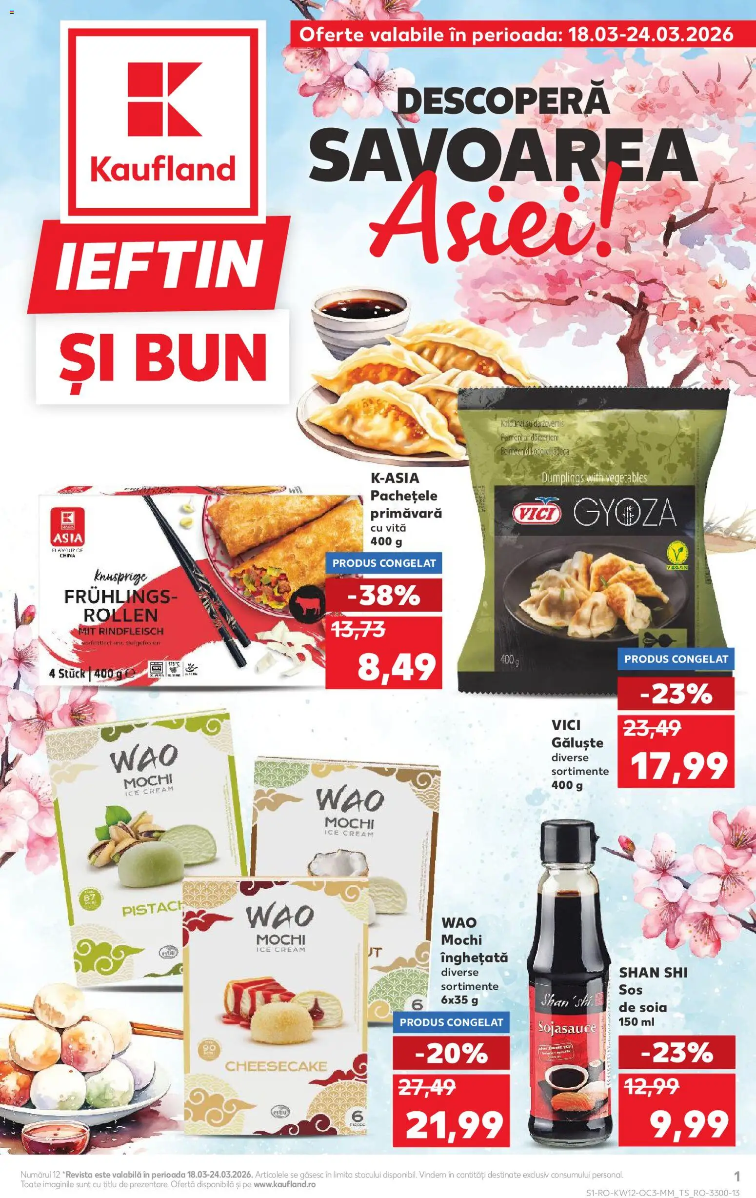 Noul catalog Kaufland – valabil de la 18.03.2026 | Pagină: 1 | Produse: Înghețată, Sos