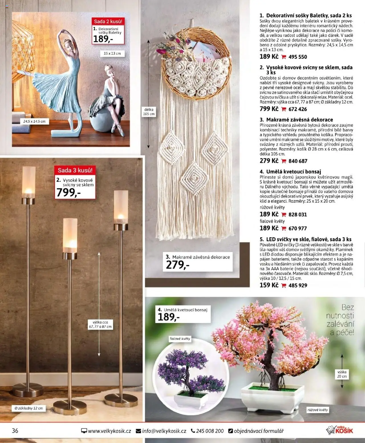 Velký Košík katalog září od 01.09.2025 | Strana: 36 | Produkty: Svícny, Svíčky, Barvy, Dekorace