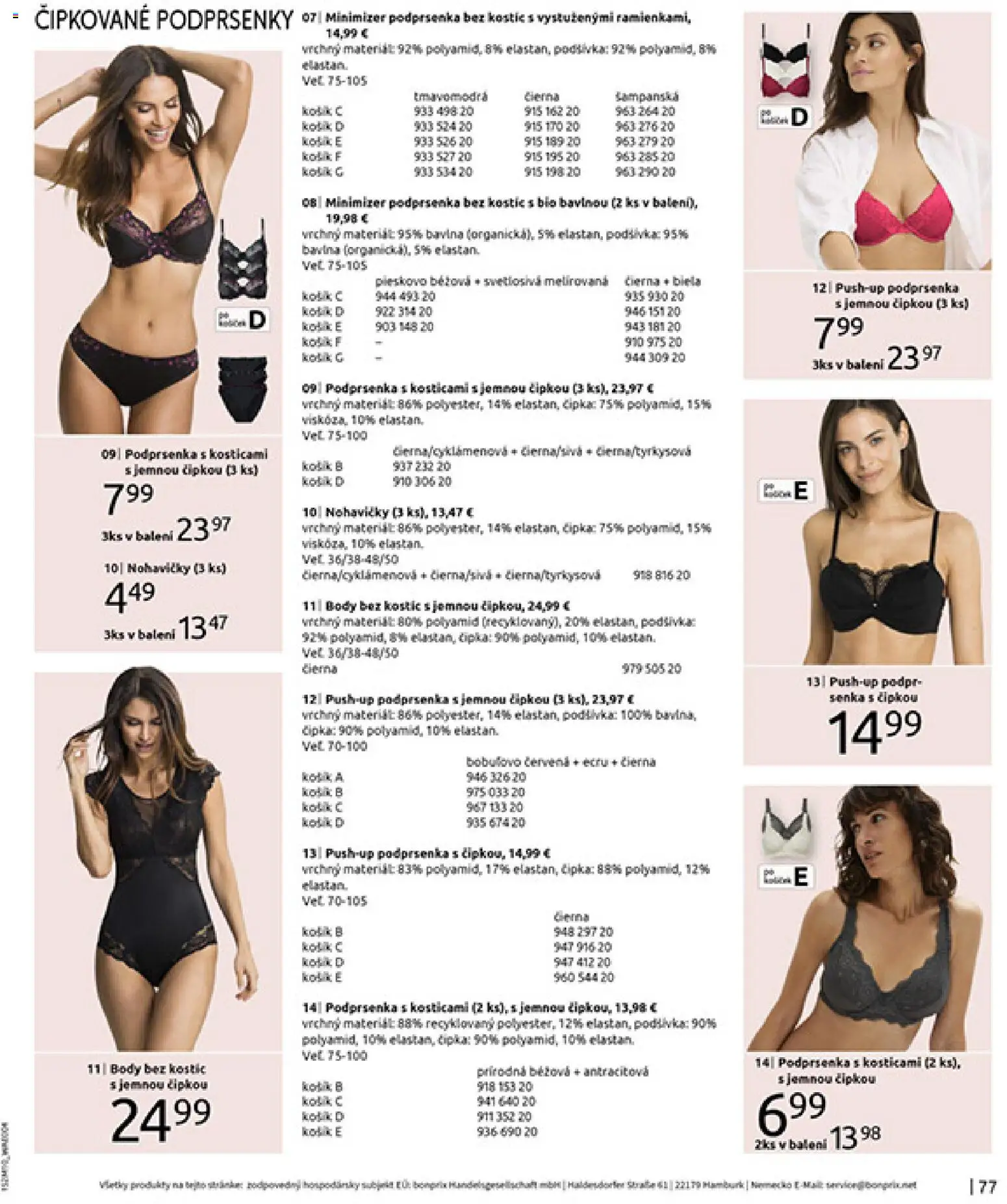 Nové Bonprix akcie – leták je platný od 24.11.2025 | Strana: 79 | Produkty: Nohavičky, Podprsenka