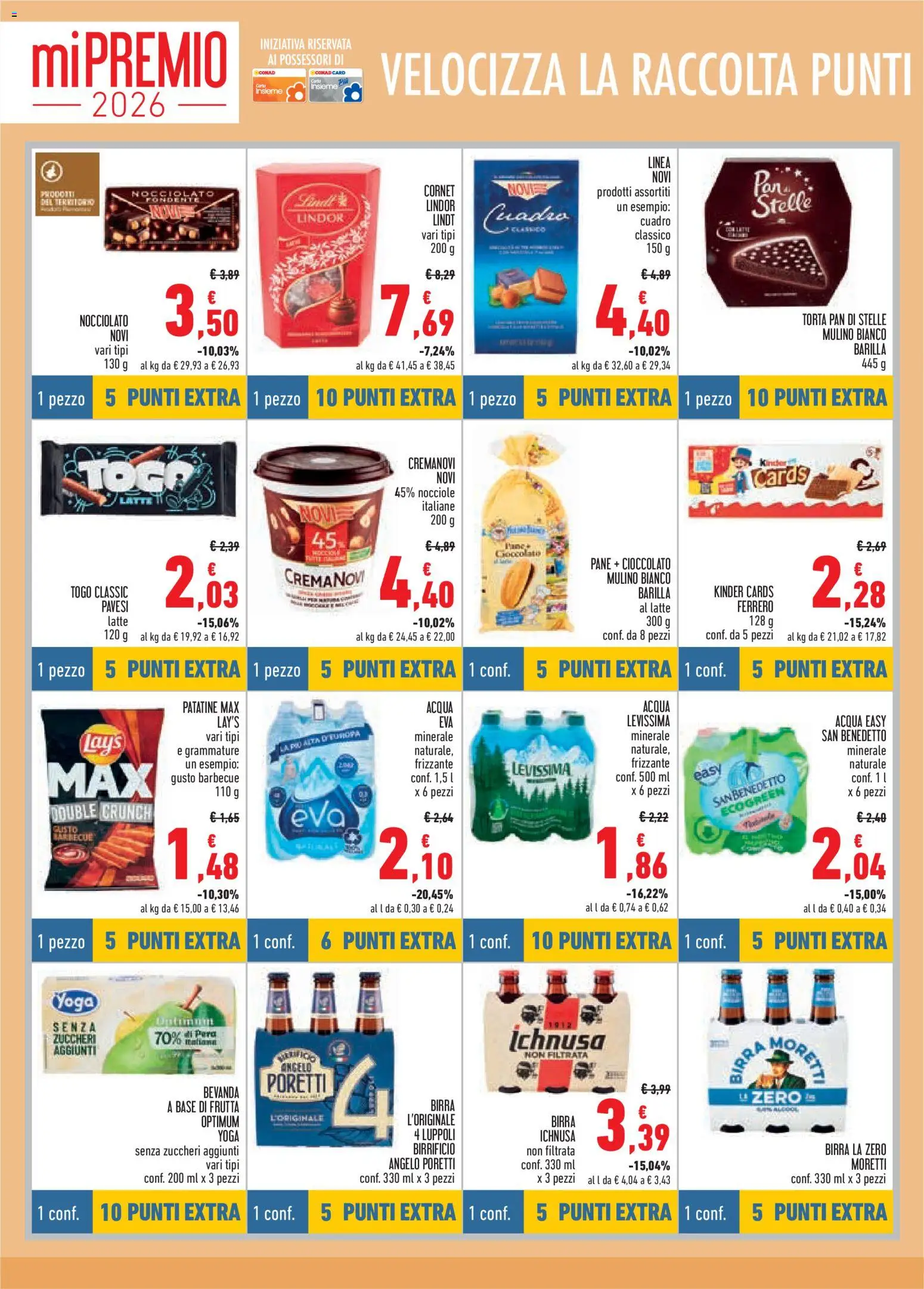 Volantino Conad del 29.01.2026 | Pagina: 6 | Prodotti: Birra, Patatine, Pera, Torta