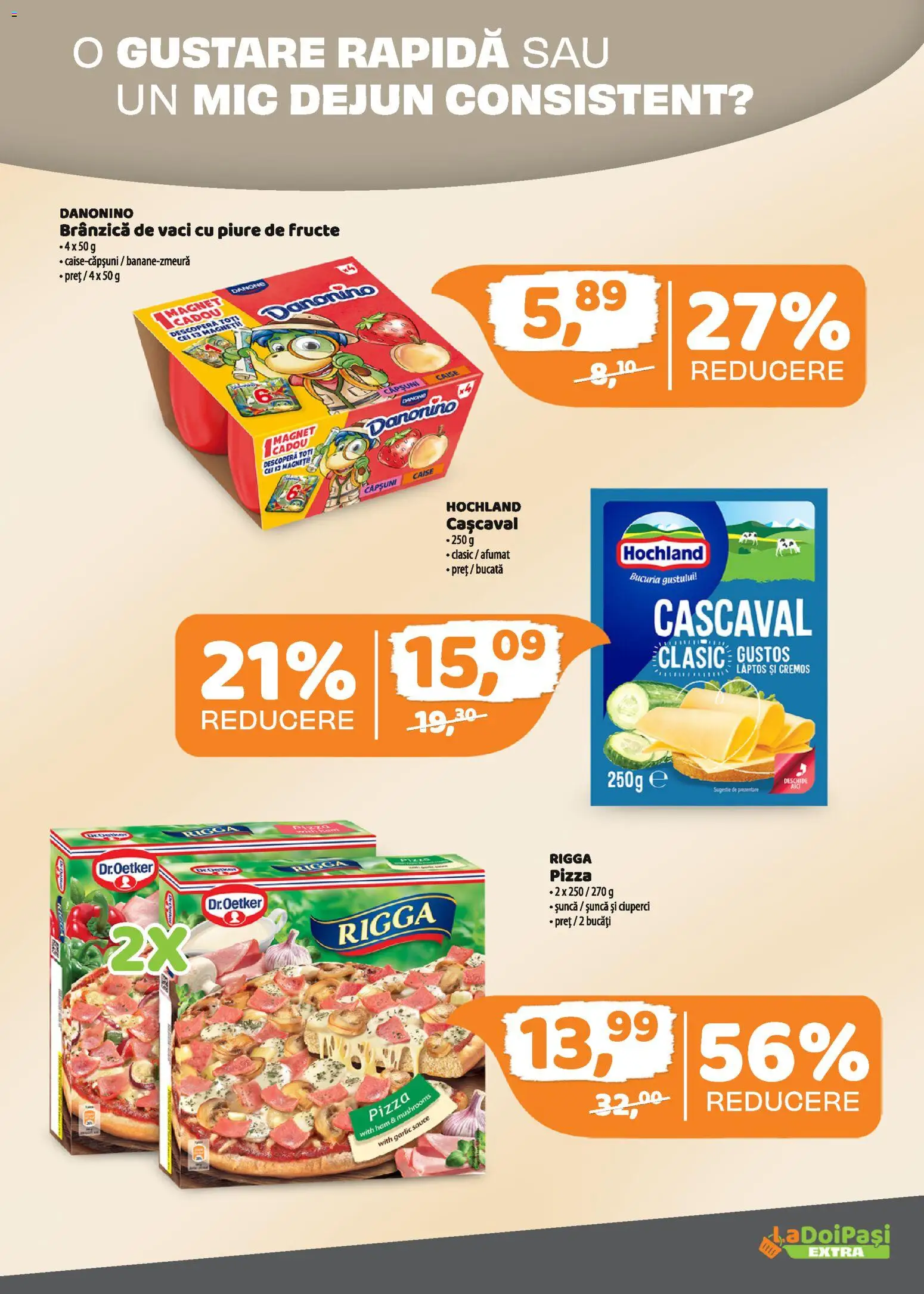 Noul catalog LaDoiPași – valabil de la 01.03.2026 | Pagină: 3 | Produse: Cașcaval, Pizza, Ahtapot, Fructe