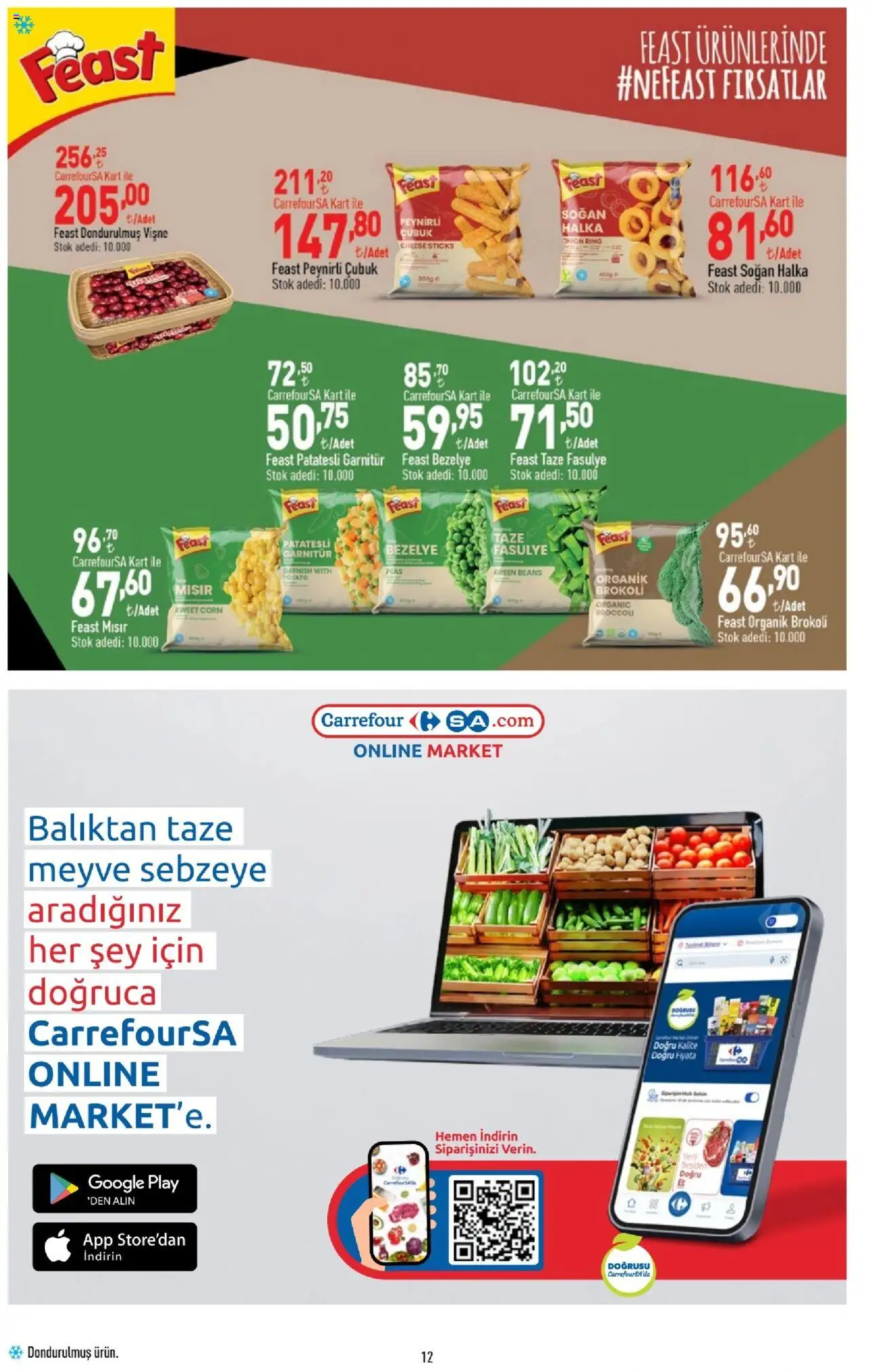 CarrefourSA Katalog - 10.06.2025 tarihinden itibaren geçerlidir | Sayfa: 12 | Ürünler: Fasulye, Meyve, Brokoli, Mısır