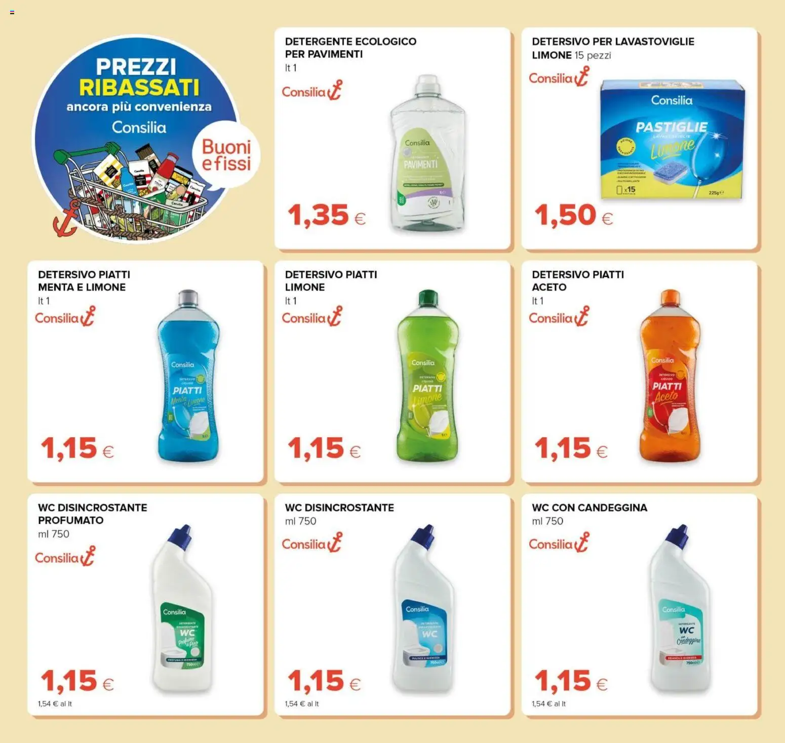 Volantino Tigre del 01.01.2026 | Pagina: 26 | Prodotti: Detersivo per lavastoviglie, Candeggina, Lavastoviglie, WC