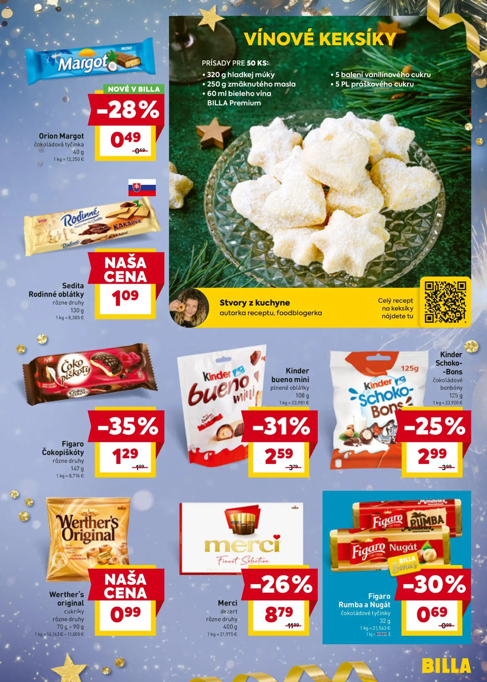 Nové Billa akcie – leták je platný od 27.12.2025 | Strana: 9 | Produkty: Merci, Kinder, Kuchyne, Cukríky