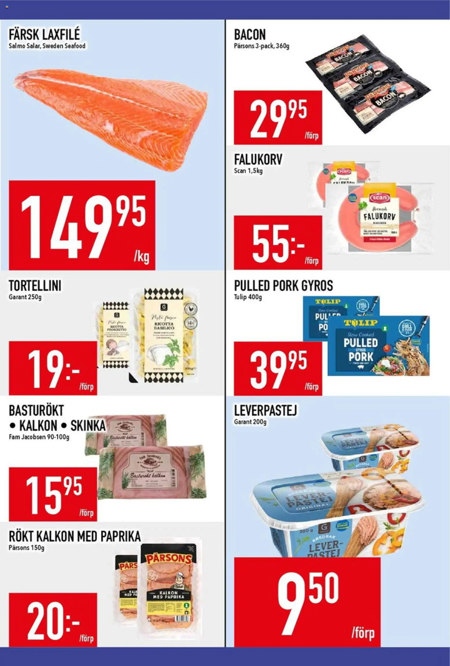Matdax reklamblad aktuell från 13.04.2026 | Sida: 10 | Produkter: Bacon, Leverpastej, Skinka, Kalkon